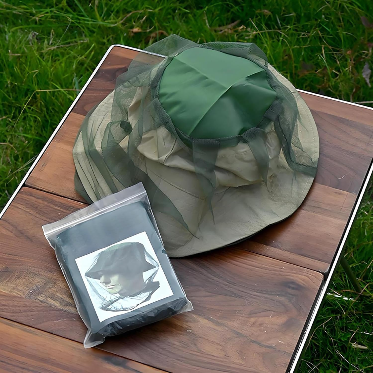 Face Mesh,Automatic Shrink Fly Net for Head - Lightweight Hat Shield, Fly Protection Gear for Gardening Hiking Climbing Camping Outdoor image number 6