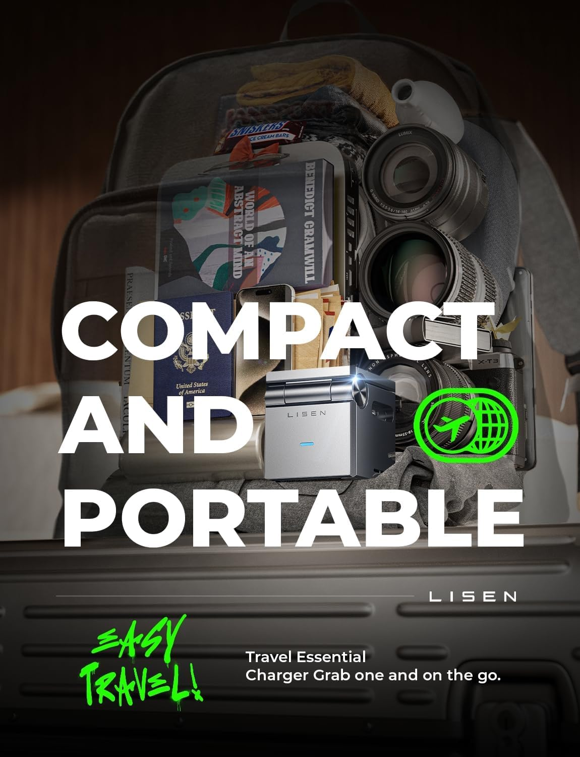 LISEN 3 in 1 Wireless Charger Apple [With 30W Adapter&60W USB C Cable] 2025 Qi2 Wireless Charger, 15W Magsafe Charger Iphone Fast Charger Wireless Charging Station for Iphone 17, Apple Watch, Airpods image number 2