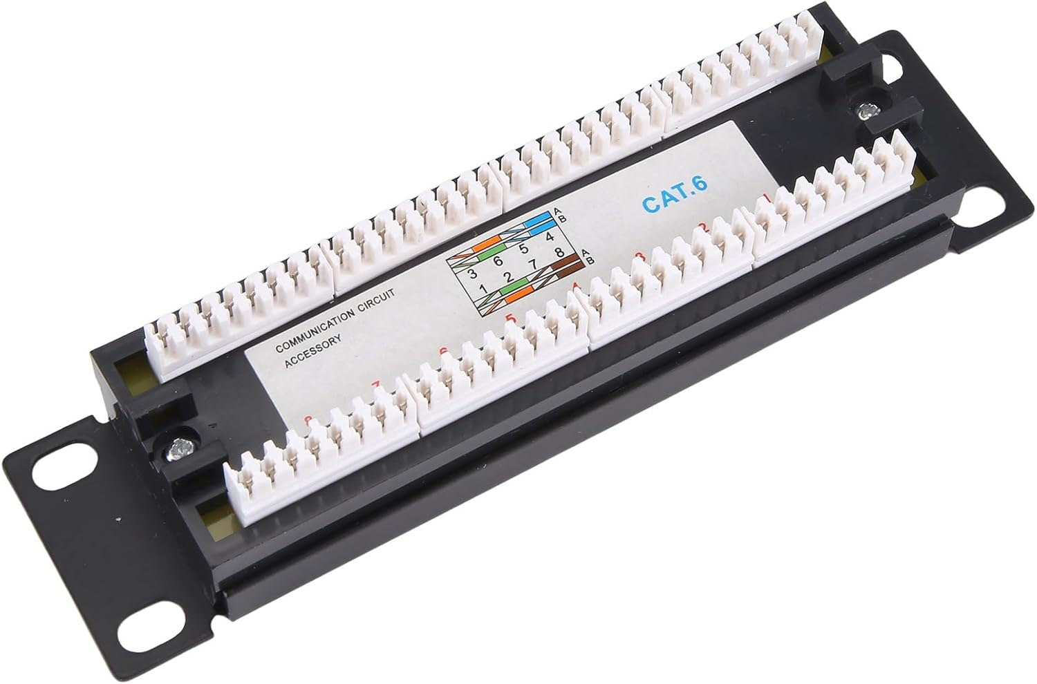 CAT6 8 Ports Patch Panel Rack Network 10 Inch 1U Rack Mount with RJ45 Socket for Household Distribution Frame Easy to Use image number 5