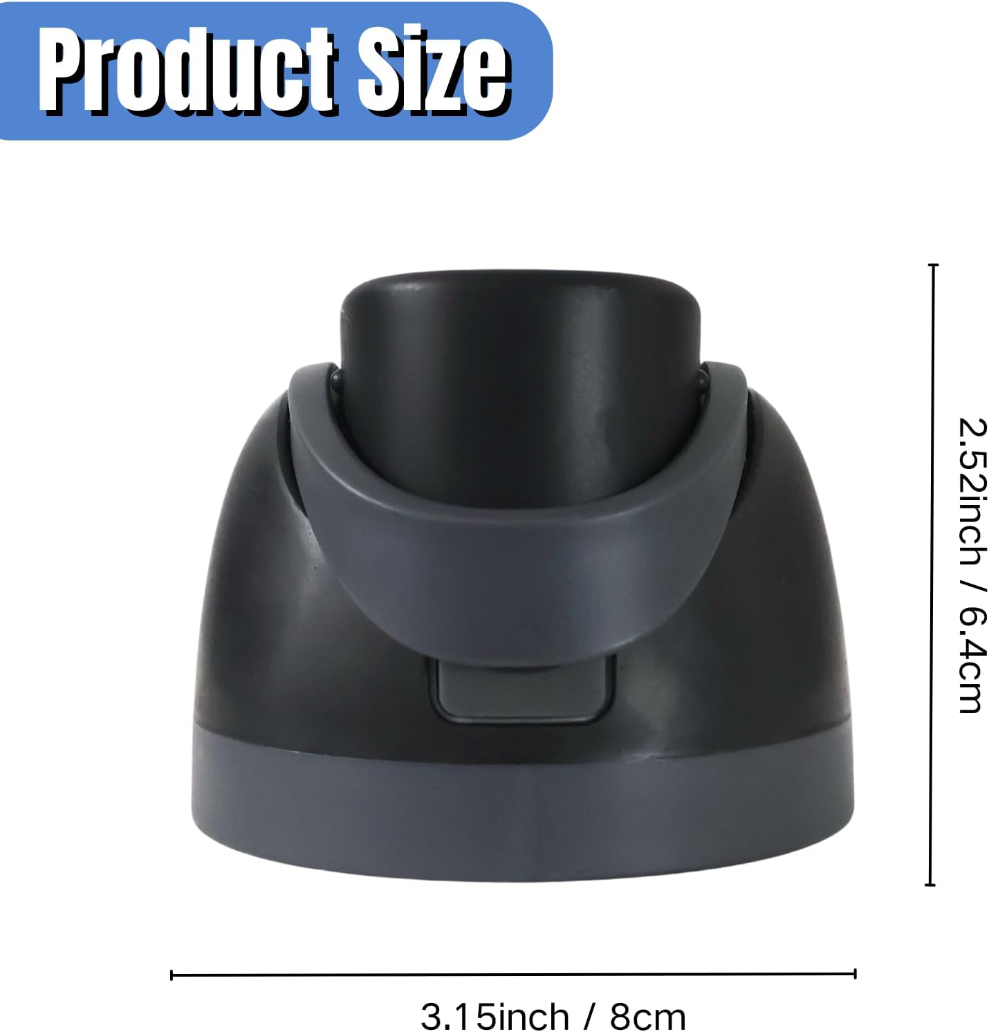 Replacement Lid for Owala Freesip, One Button Water Bottle Top Replacement Cap Compatible with Owala Cup 16Oz 24Oz 32Oz 40Oz, No Leakage Replacement Accessory for Owala Freesip (Black) image number 1