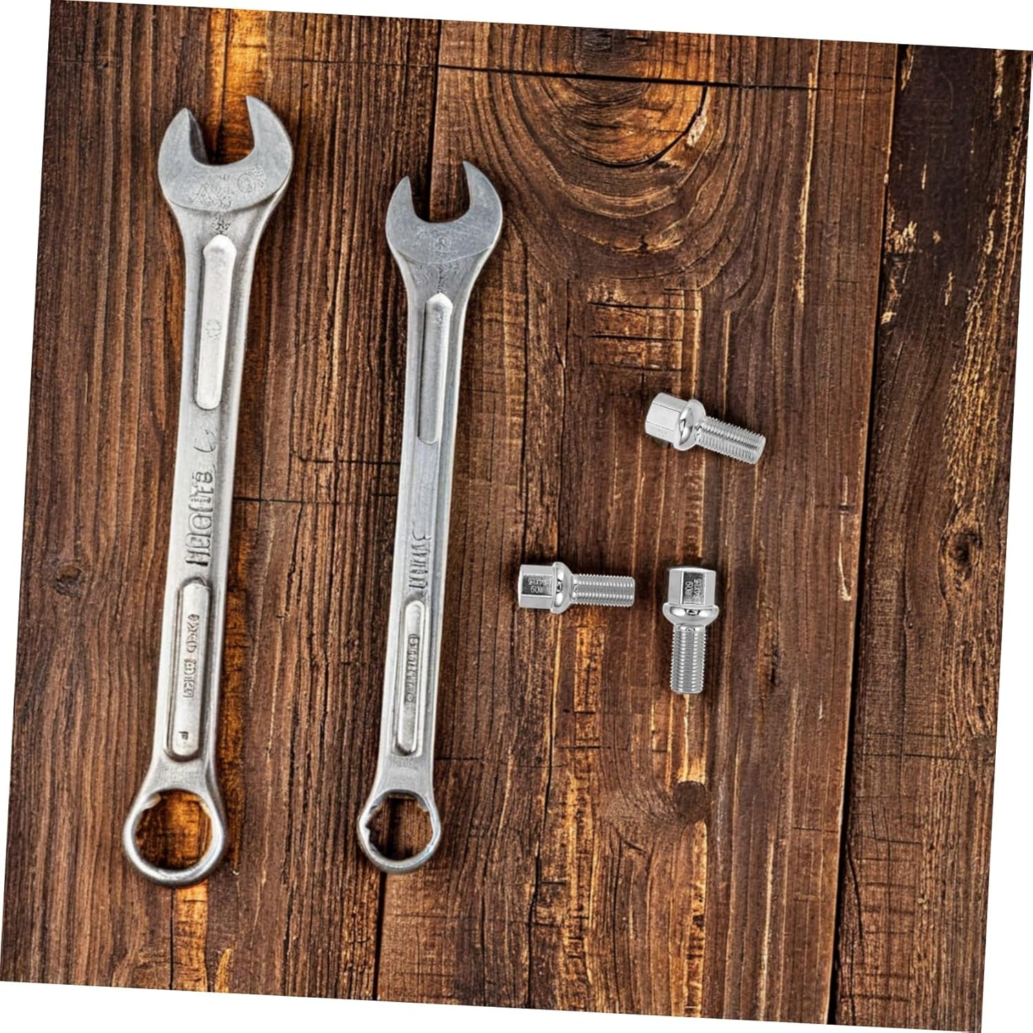 FOYTOKI 5Pcs Chrome Wheel Bolts with Conical Ball Seat Design Automotive Tire Screws for Car Wheel Rims Enhanced Strength and Vibration Reduction Multi Vehicle Compatible Lug Nut image number 1