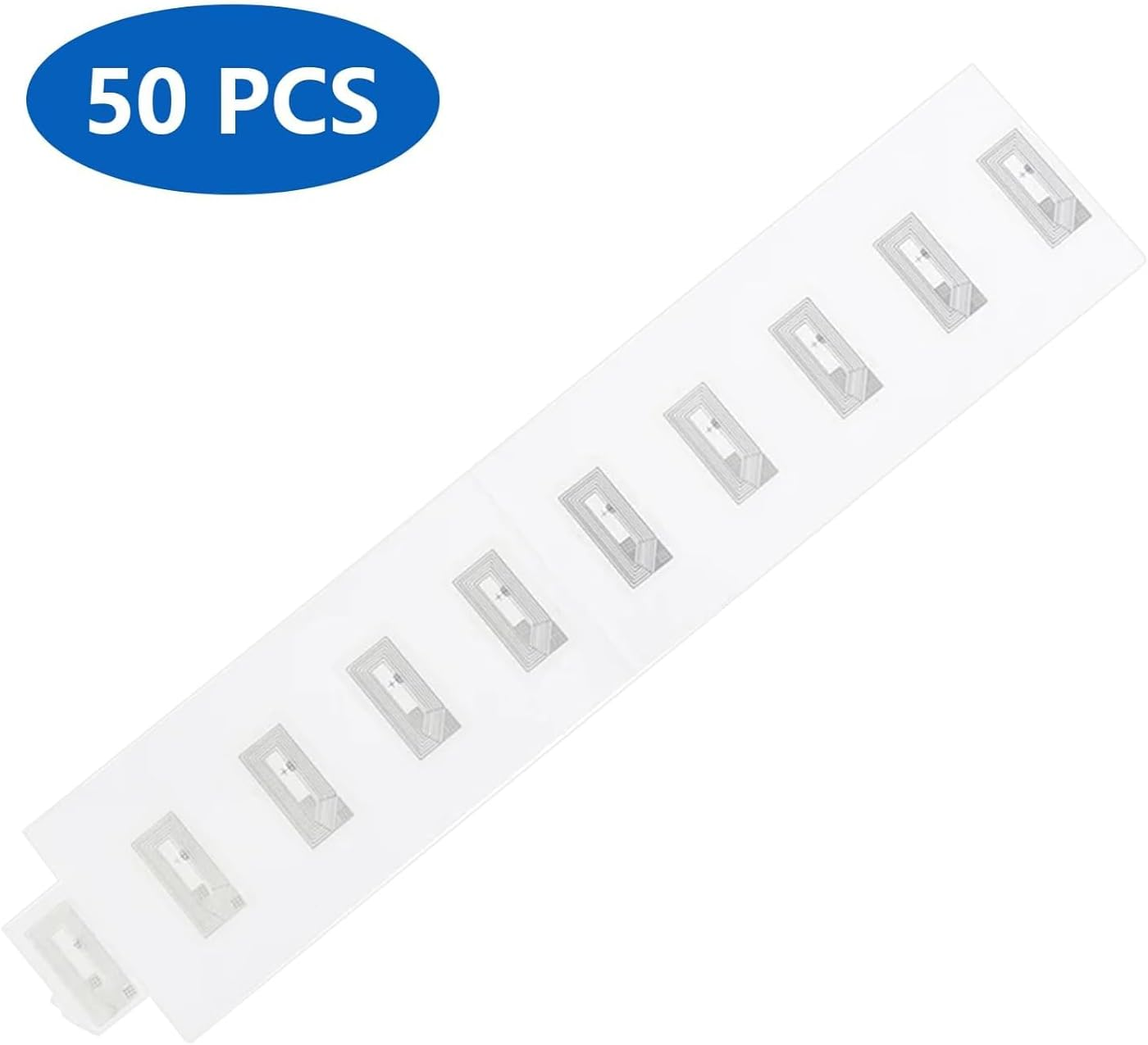 50 PCS NFC Tags Sticker, Original NTAG213 Chip NFC Stickers Adhesive Labels Clear RFID Tags Rewritable 144 Bytes Memory Work with All Nfc-Enabled Smartphones and Devices image number 6