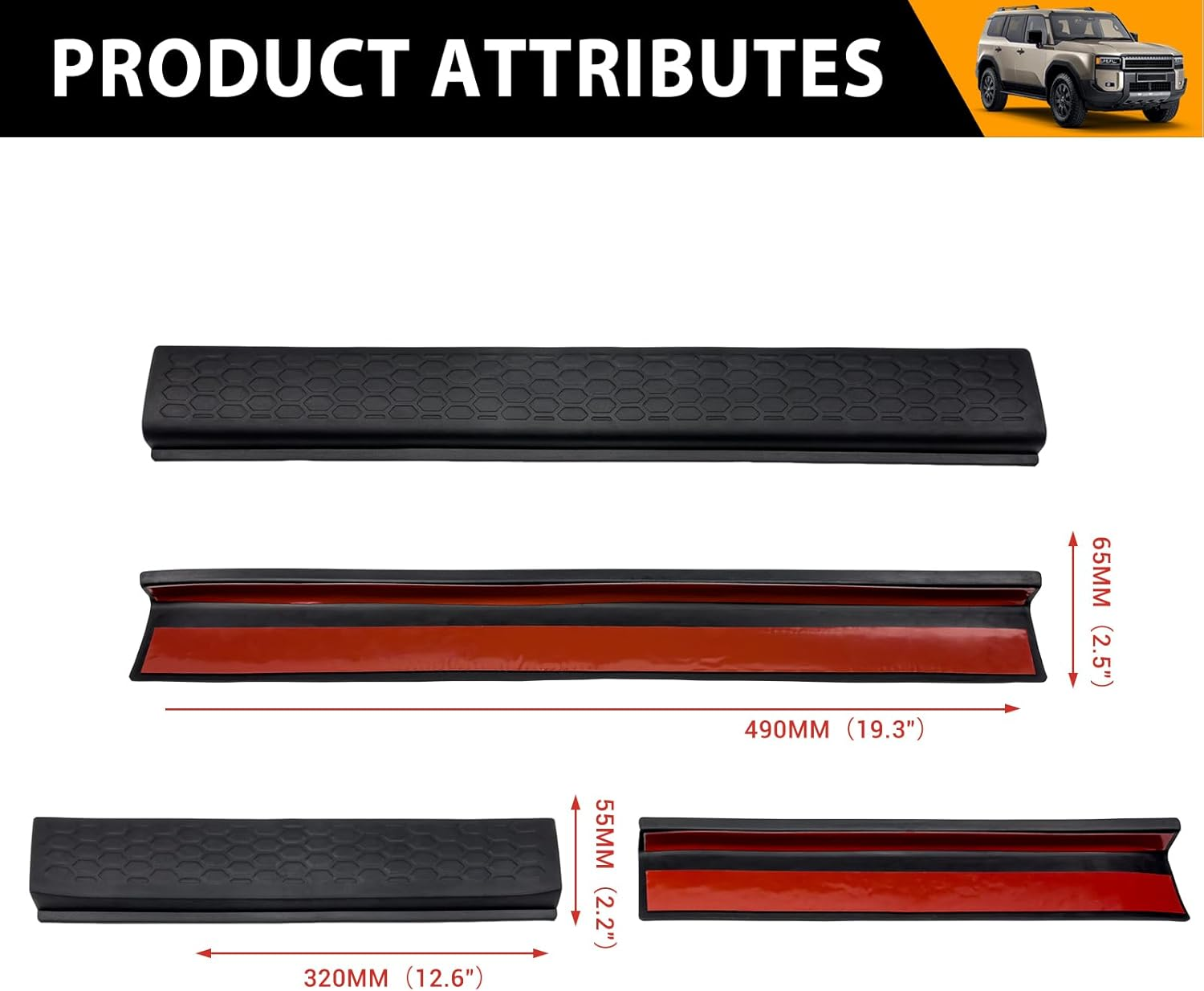 HUYINPJ Door Sill Guards Compatible with 2024 2025 Toyota Land Cruiser Prado 250 J250 LC250 TPE Entry Guard Cover Door Sill Protector for Toyota Land Cruiser Accessories image number 1
