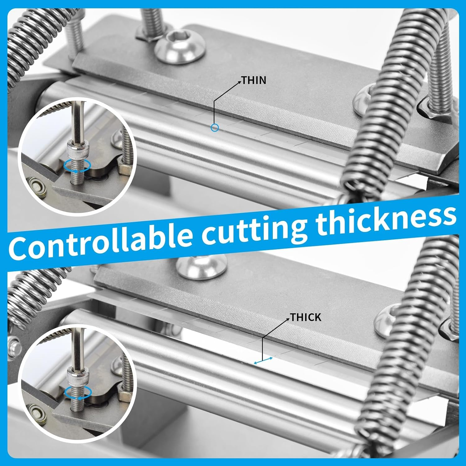 Leather Skiver Splitter Manual Leather Skiving Machine Strip Leather Peeling Machine Leather Paring Skiver Leather Skiving Tools DIY Leather Strap Cutting Tool for Leather Thinning Work image number 6