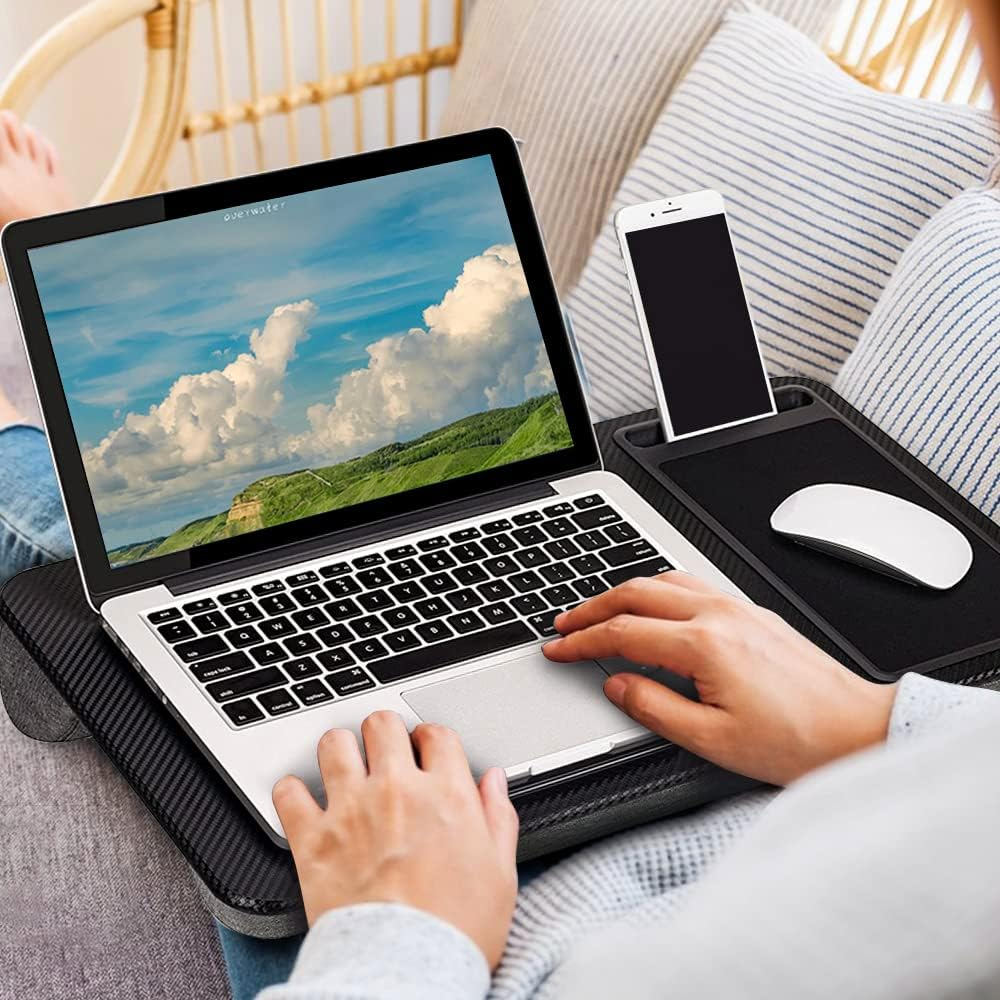 Clevinger Home Office Lapdesks, Multi-Purpose Extra Large Lap Laptop Desk with Mouse Pad and Phone Holder for Notebook/Macbook/Tablet, Sofa Bed Working Writing Drawing Fit up to 17.3-Inch Laptops image number 2