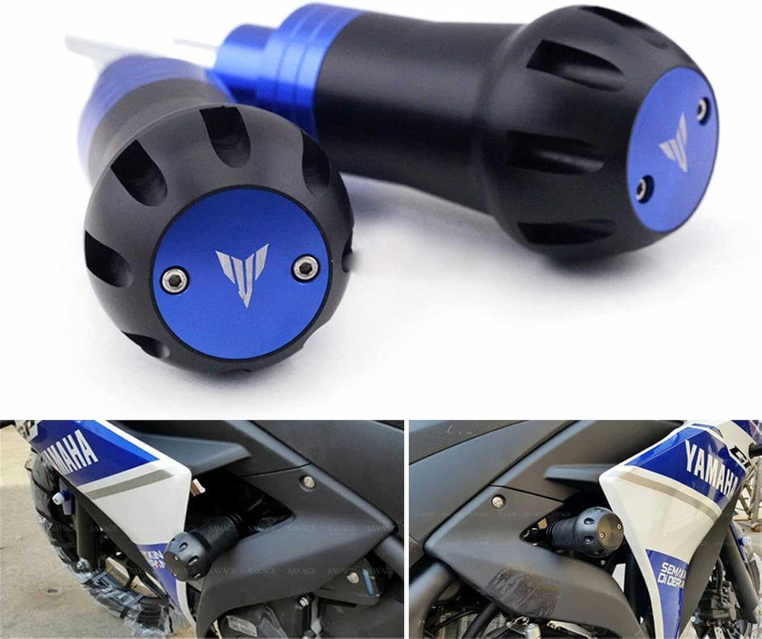 Motorbike Frame Sliders for Y┐AMAHA MT09 2015-2018 MT 09 Tracer Accessories FZ-09 FZ09 FJ-09 Motorcycle Crash Protector Falling Protection Frame Sliders (Color : Blue) image number 4
