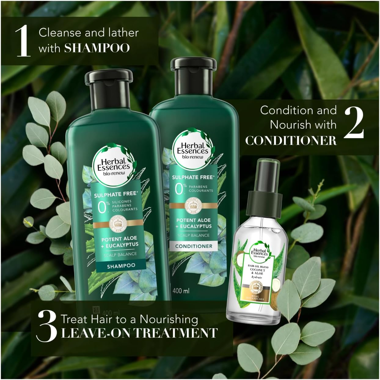 Herbal Essences Potent Aloe & Eucalyptus 600Ml Conditioner