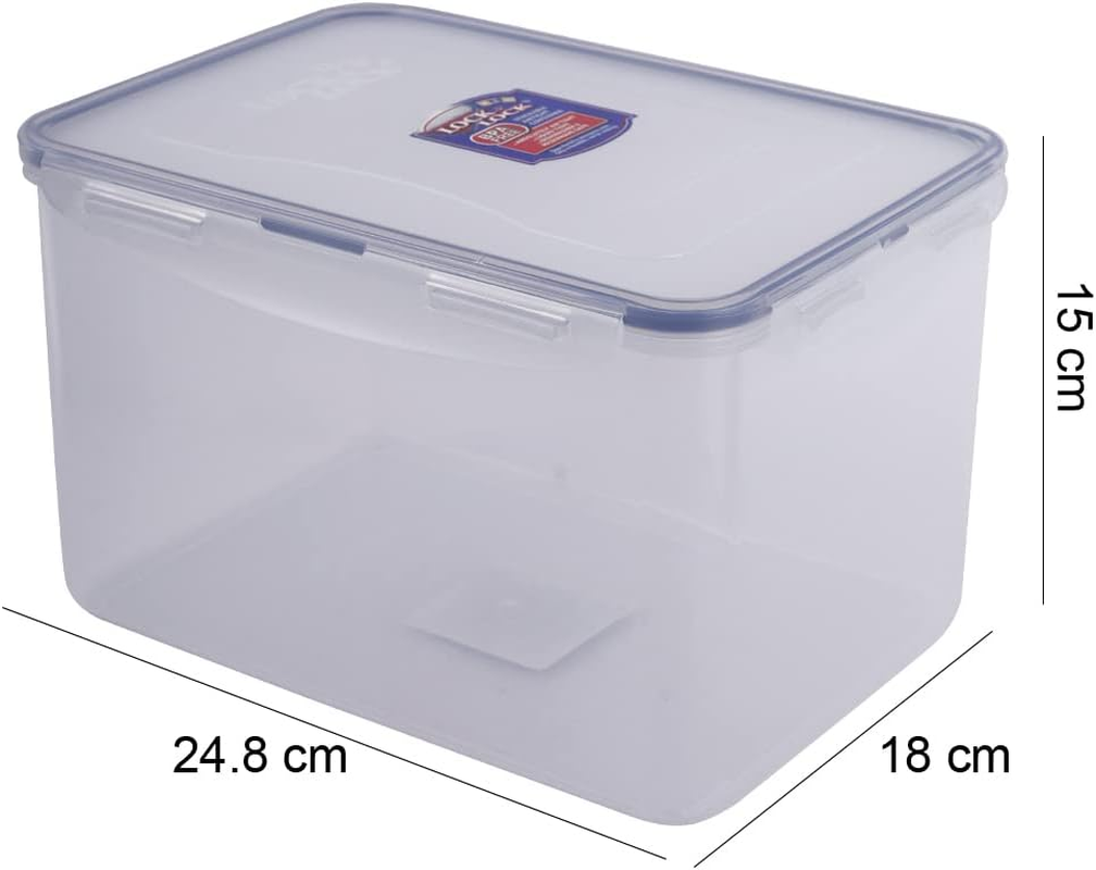 Lock and Lock 70077 Classic Tall Rectangular Container, Clear 9.8 X 7.1 X 5.9" image number 5