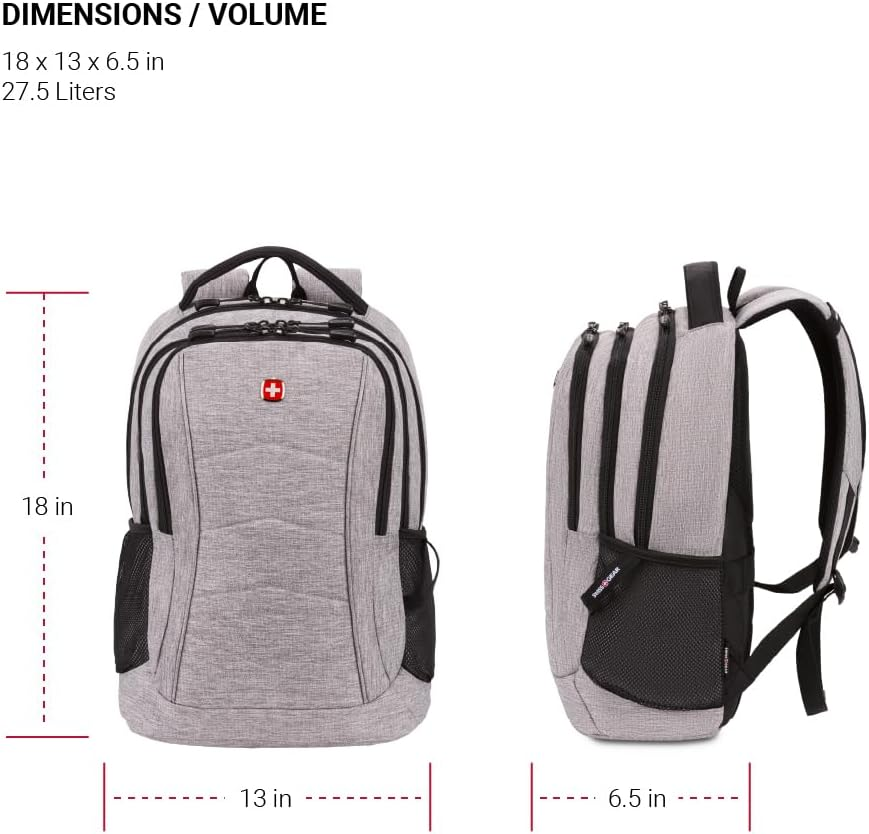 Swissgear 5668 Laptop Backpack - Dark Grey Heather image number 2