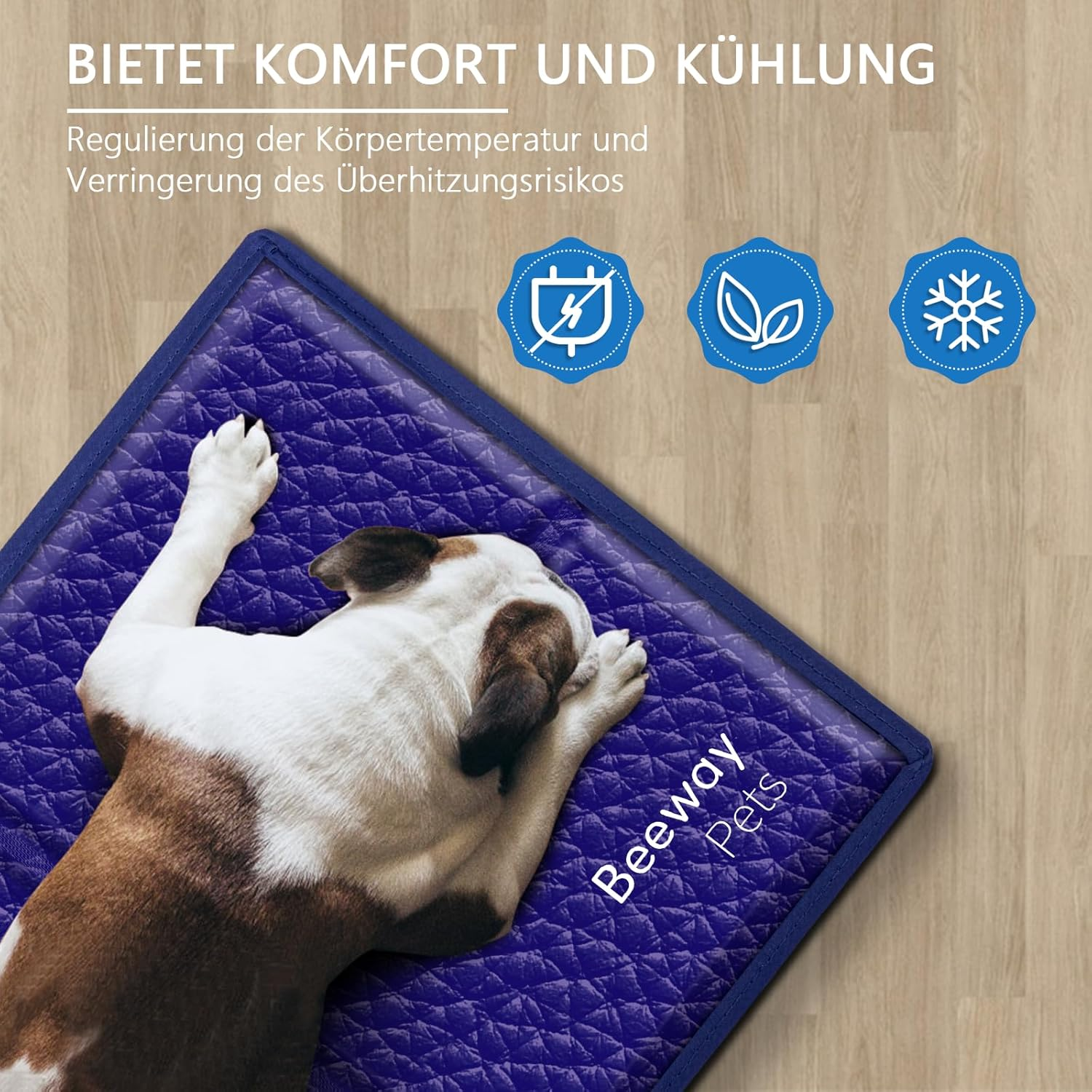 BEEWAY Cooling Mat for Dogs, Scratch-Resistant Aluminium Foil Material, Cooling Mat for Pets, Gel Pad for Dogs and Cats in Hot Summer - 40 X 30 Cm image number 6