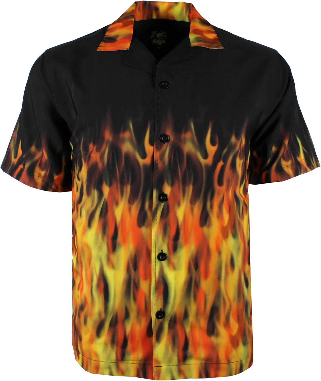 Benny'S Red Flames Bowling Shirt