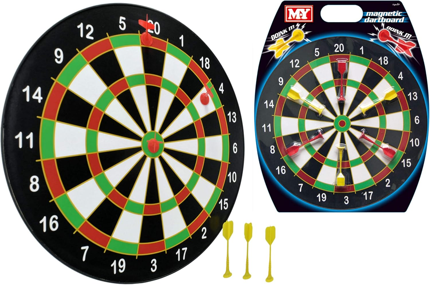 Doink It 16" Magnetic Dartboard with 6 Darts "M.Y" image number 5
