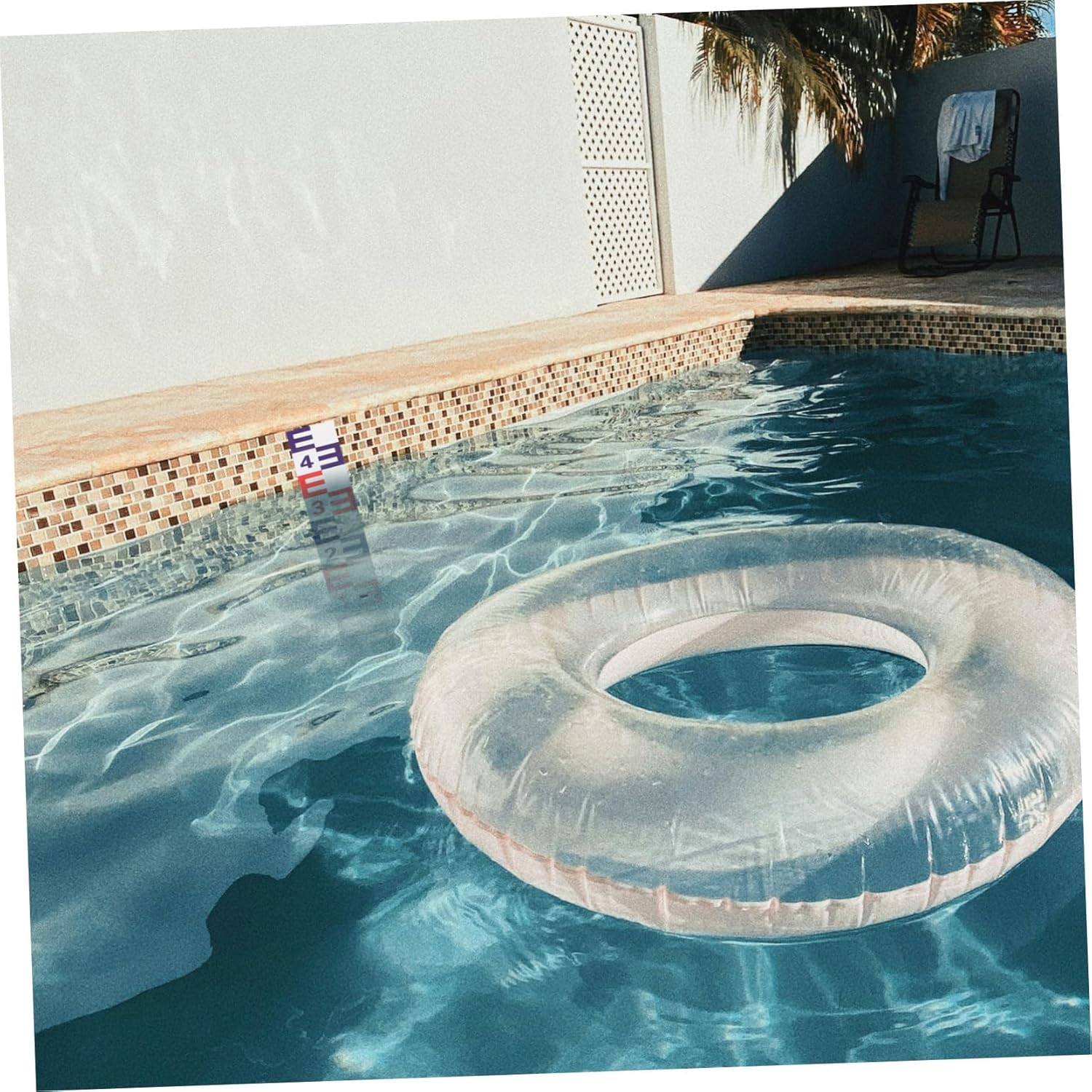 Ibasenice Reflective Water Level Measuring Sticker Aluminum Ruler Self-Adhesive Gauge for Pools Tanks Wear-Resistant Water Height Indicator image number 3