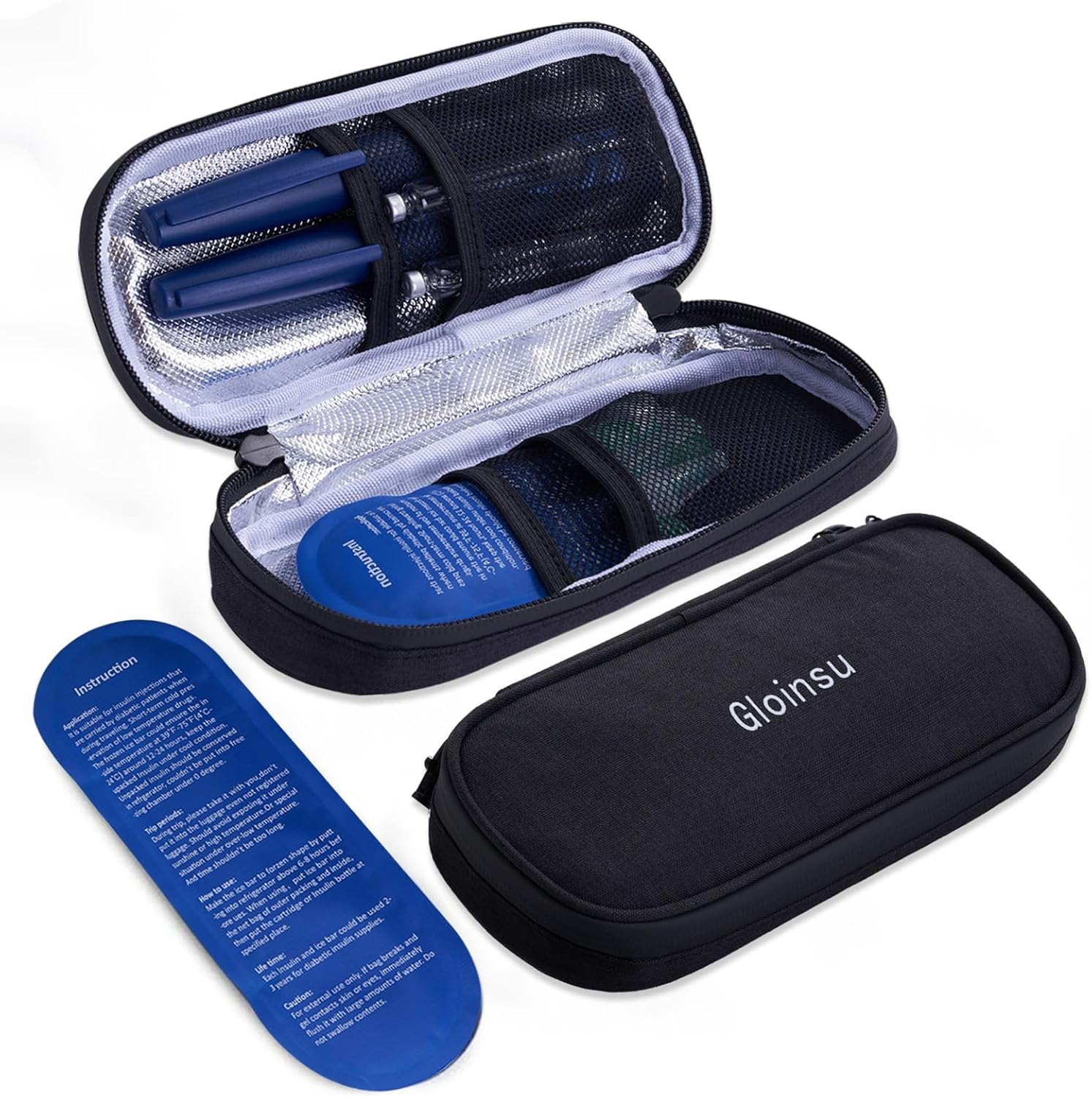 Gloinsu Insulin Cooler Travel Case &ndash; Compact Diabetic Medication Bag with Tsa-Approved Ice Pack, Insulated Storage for Insulin Pens and Supplies, Perfect for Daily Use and Travel image number 5