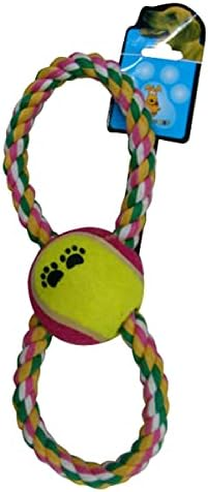 Lylac Pet Toy Rope Ring with Tennis Ball