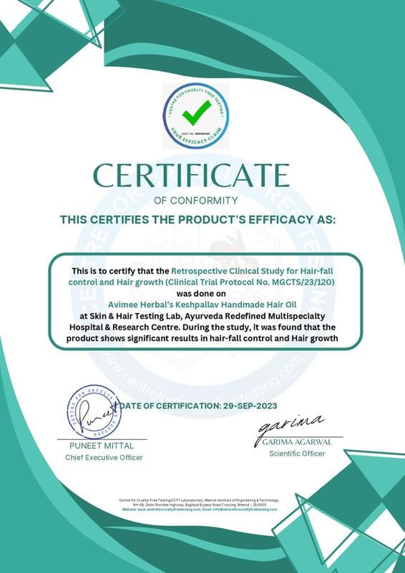 AVIMEE Herbalkeshpallav Hair Oil for Men & Women | Promotes Hair Growth & Reduces Hair Fall | with Rosemary, Castor, Amla, Coconut and Bhringraj Oil | Mineral Oil Free (Pack of 2) image number 2