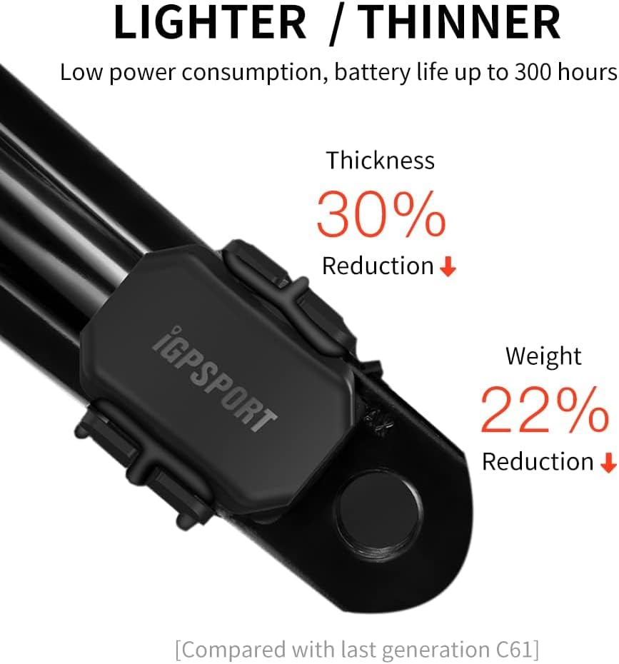 Igpsport CAD70P SPD70 Cadence Speed Sensor, Bluetooth ANT+ Bike Computer Wireless Cycling Sensor, IPX7 Waterproof, Compatible with GPS Bike Computer/Zwift/Ua Run/Openrider/Wahoo - Spd70 Speed Sensor image number 6