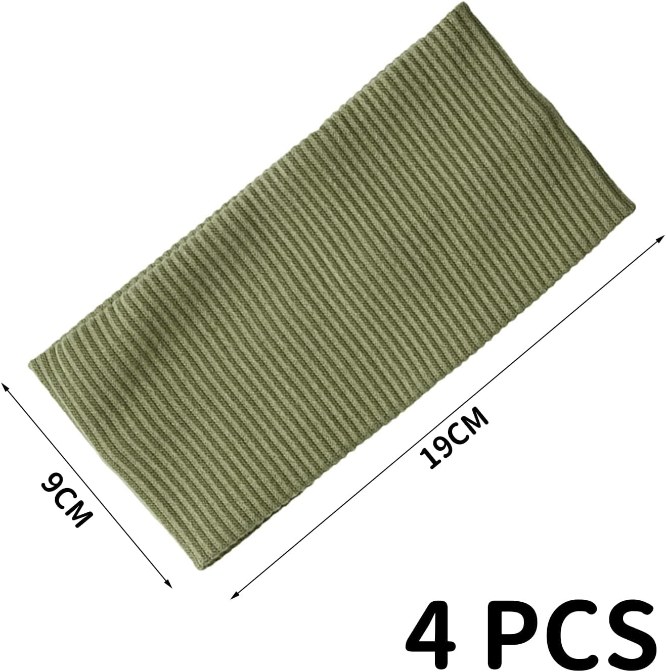 4 Pieces Elastic Headbands, Knitted Headbands, Black Elastic Headbands, Sports Headbands, Yoga Fitness Elastic Headbands for Fitness, Yoga, Running image number 5