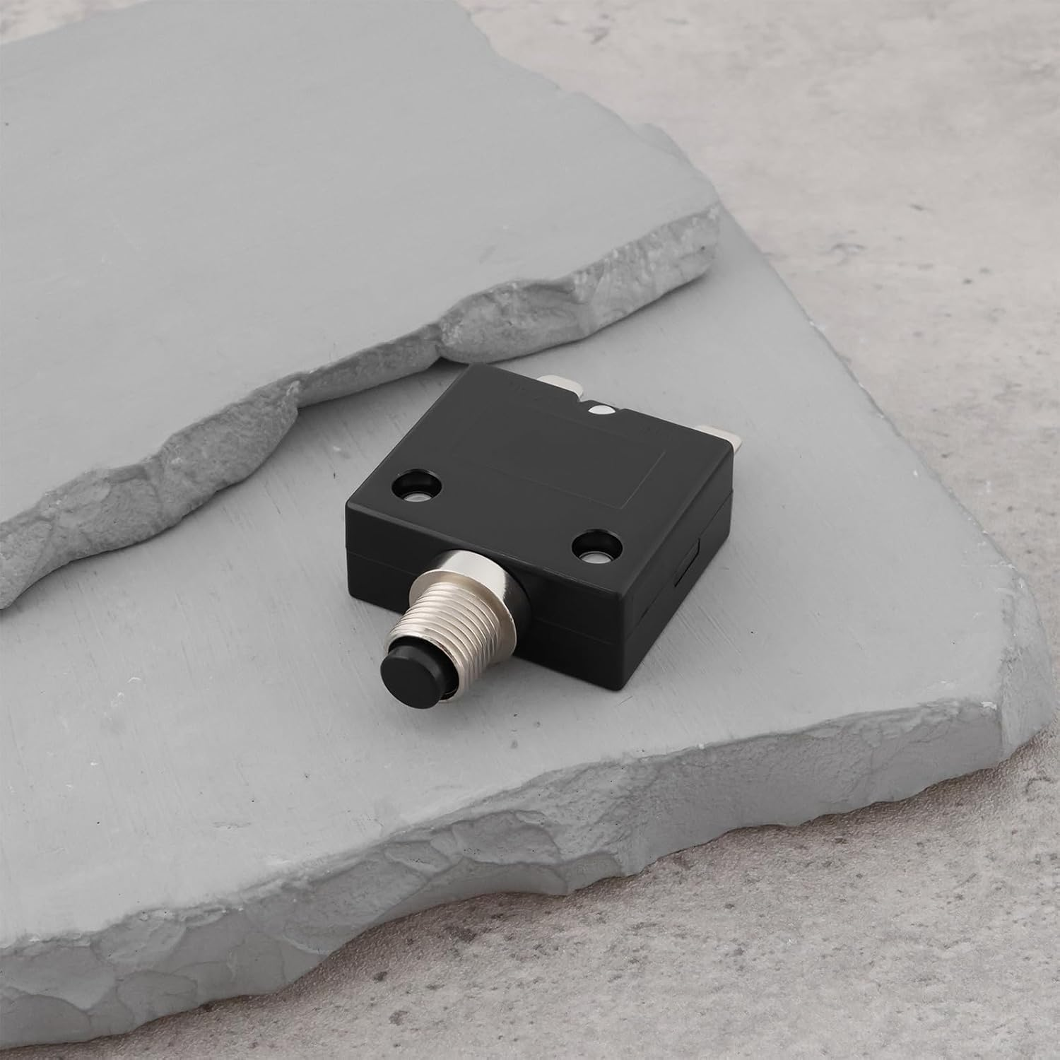 Ecsing 2X Push Button Circuit Breaker with Button Caps Manual Reset Switch, 125-250V AC / 50V DC Overload Protector, 10A image number 1