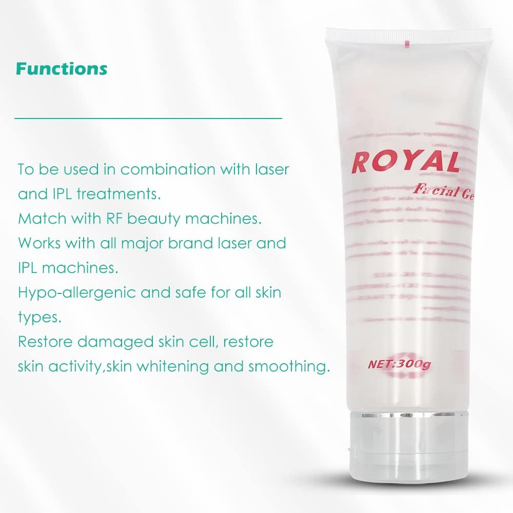 Liflad Radio Frequency Gel for RF Machine - Cooling Gel for Laser Hair Removal - Massage Therapy Cream for Women& Men - Royal Facial Gel Clear (Pack of 2) image number 1