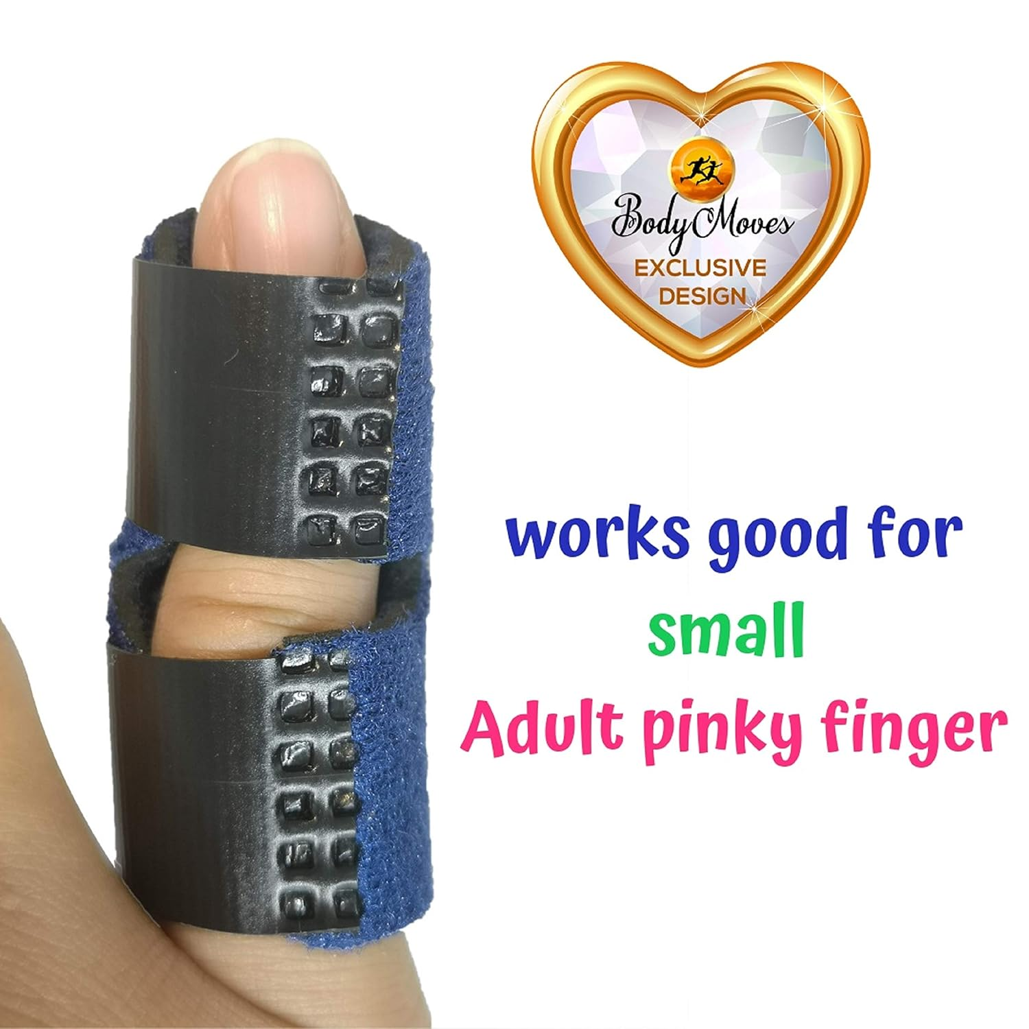 Bodymoves Finger Splints for Teens and Little Pinky Mallet Broken Trigger Finger Post Operative Care (Sunny Yellow) image number 1