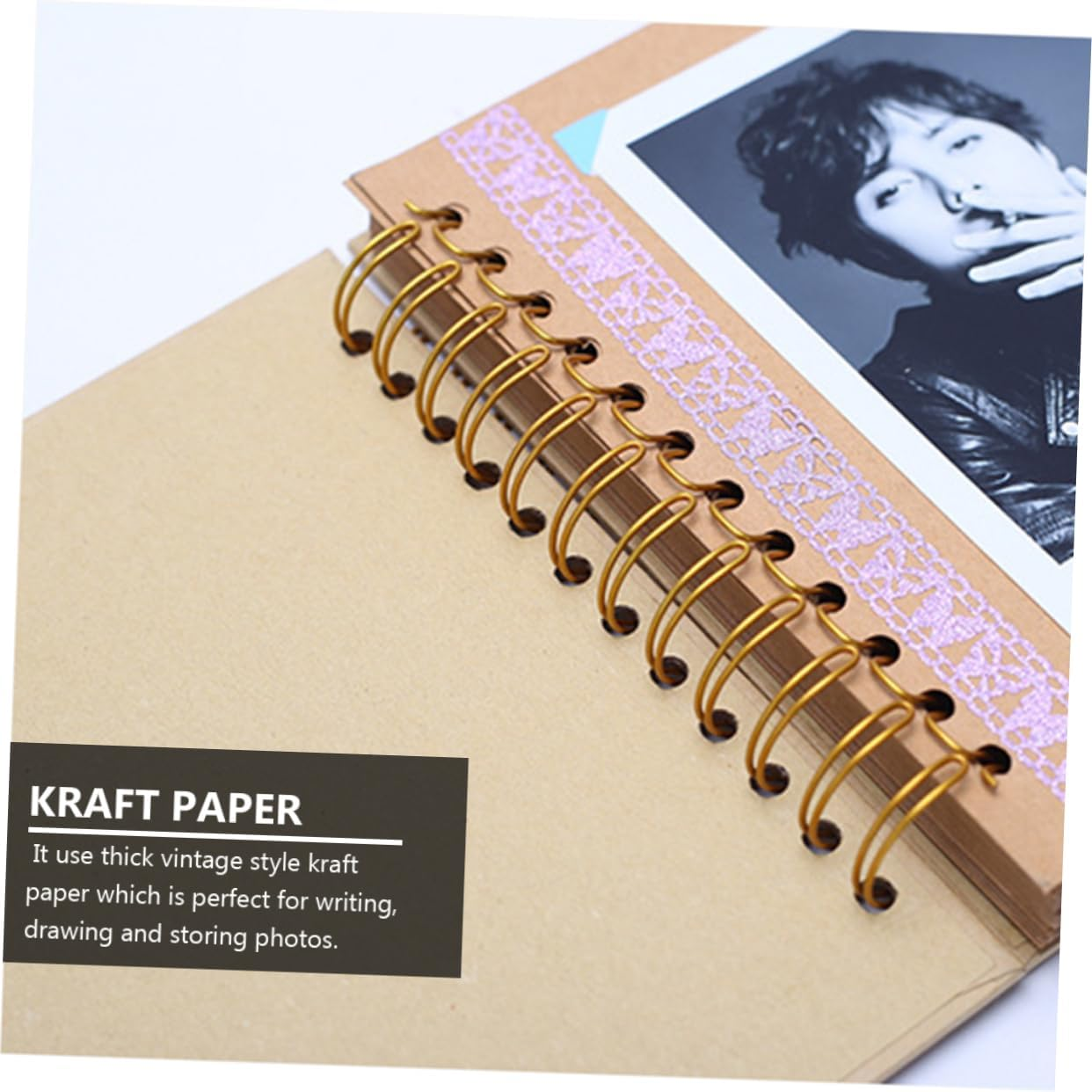 Photo Book Inserting Scrapbook Bowknot Ribbon Wedding Keepsake Handmade Album image number 1