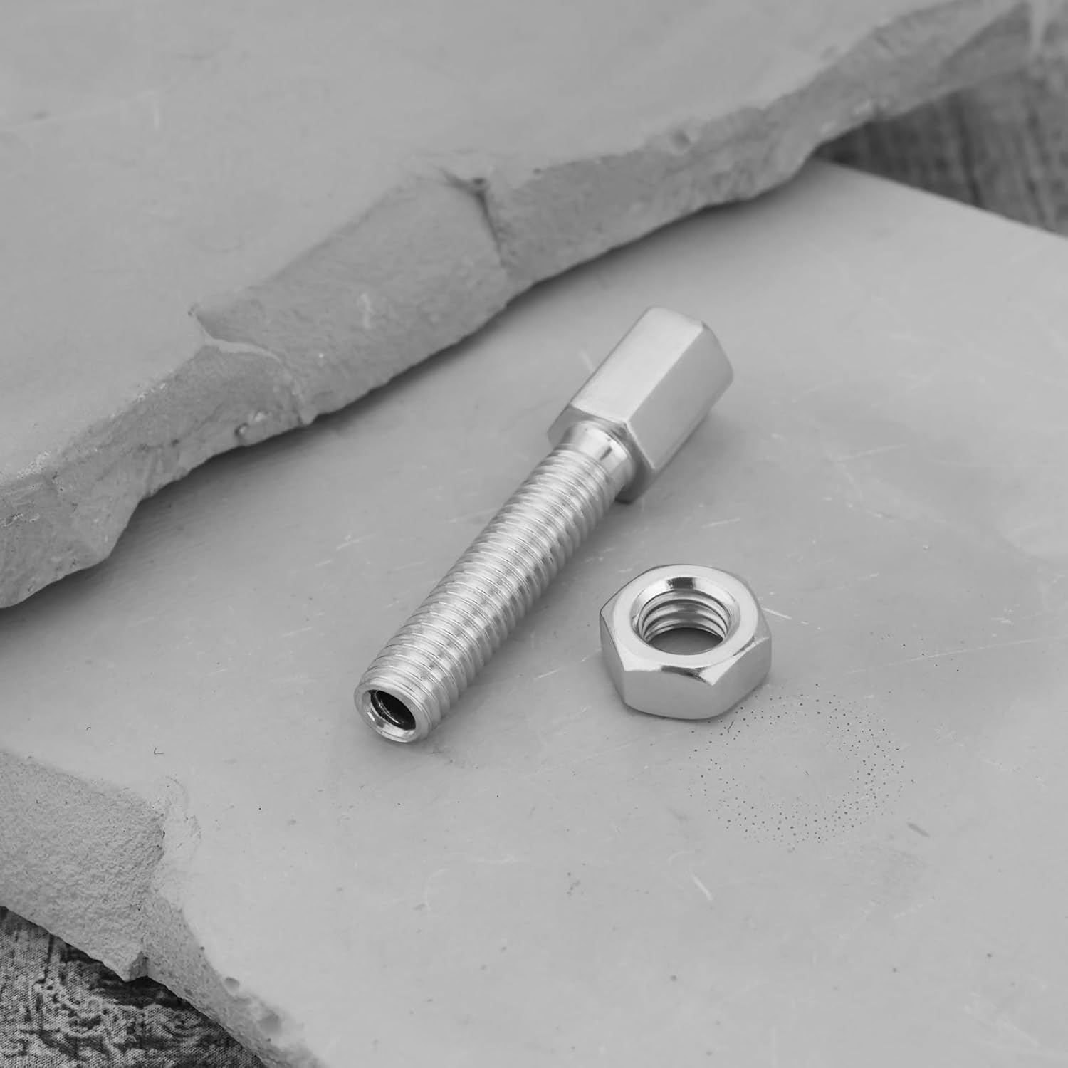 Be in Your Mind 10Pcs Throttle Cable Adjustment Screw M6X37.5 Mm Clutch Cable Repair Set Motorbike Drive Cables Brake Cable A3 Steel Screw with Nuts Compatible with Hercules Kreider Motorbike image number 6