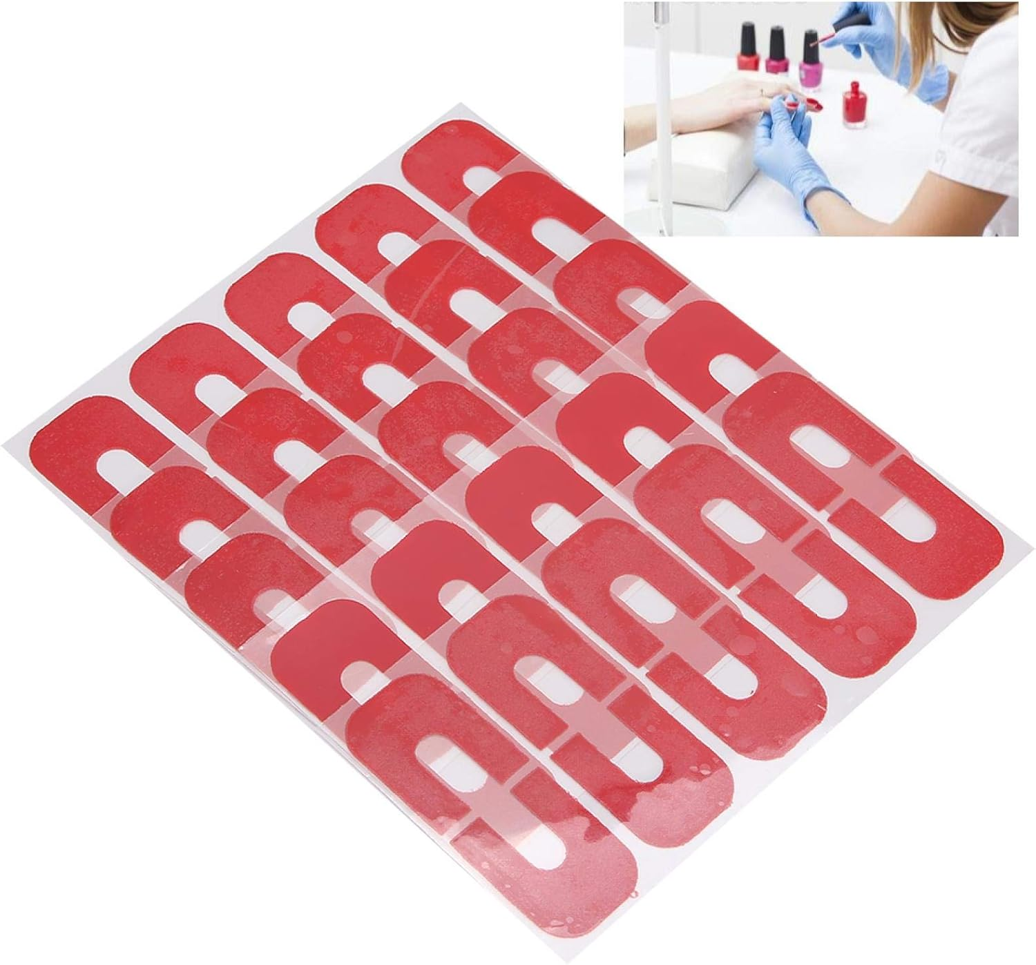 Nail Art Protector Cover, 5-50 Pcs Nail Art Protector Cover Peel off Nail Tapes Skin Barrier Spill Proof Sticker for Salon and Household