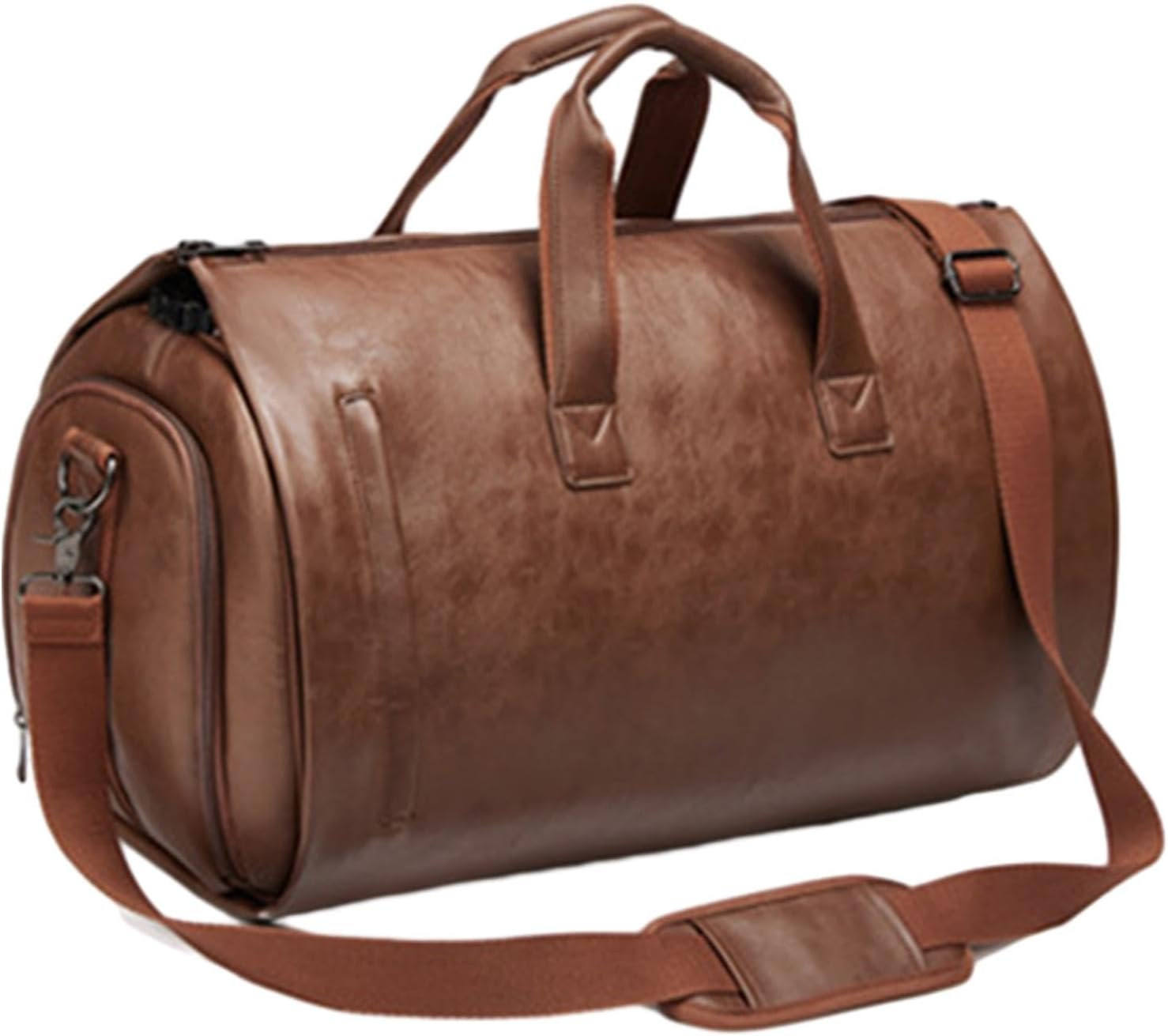 Leather Duffle Bag Business Travel Bag for Men Water Resistant Multipurpose Tote Shoulder Bag Luggage Bag with Shoes Compartment for Holiday