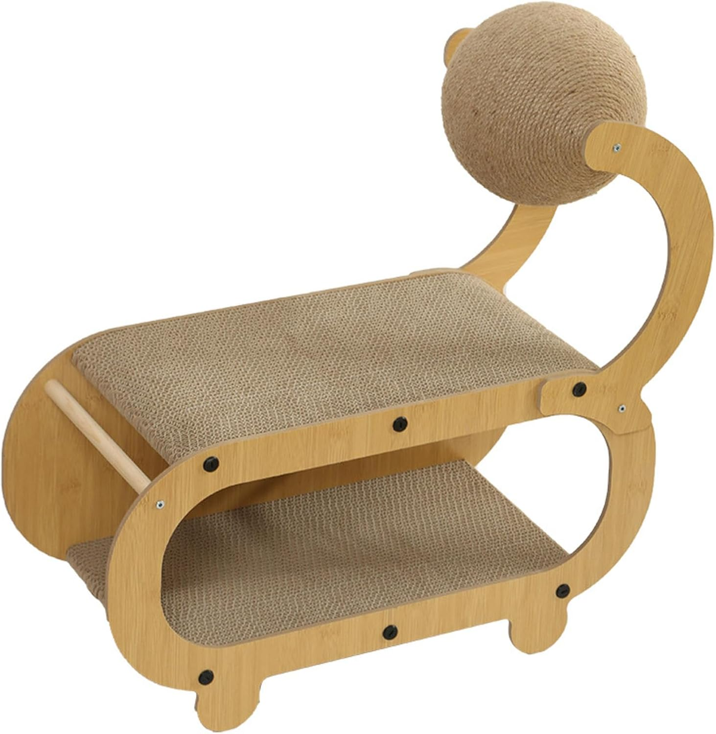 Cat Scratching Board Cat Bed Wear-Resistant and Non-Shedding Summer Double-Layer Cat House Scratch-Resistant Sofa Recliner Corrugated Paper Cat Toy image number 1