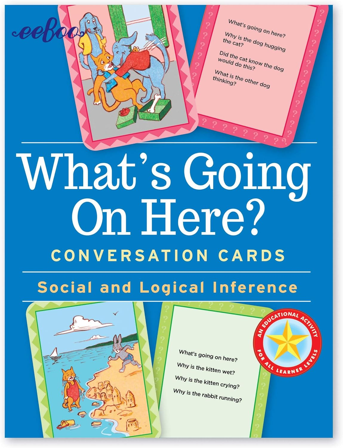 Eeboo What'S Going on Here Social Conversation Flash Cards for Kids image number 1