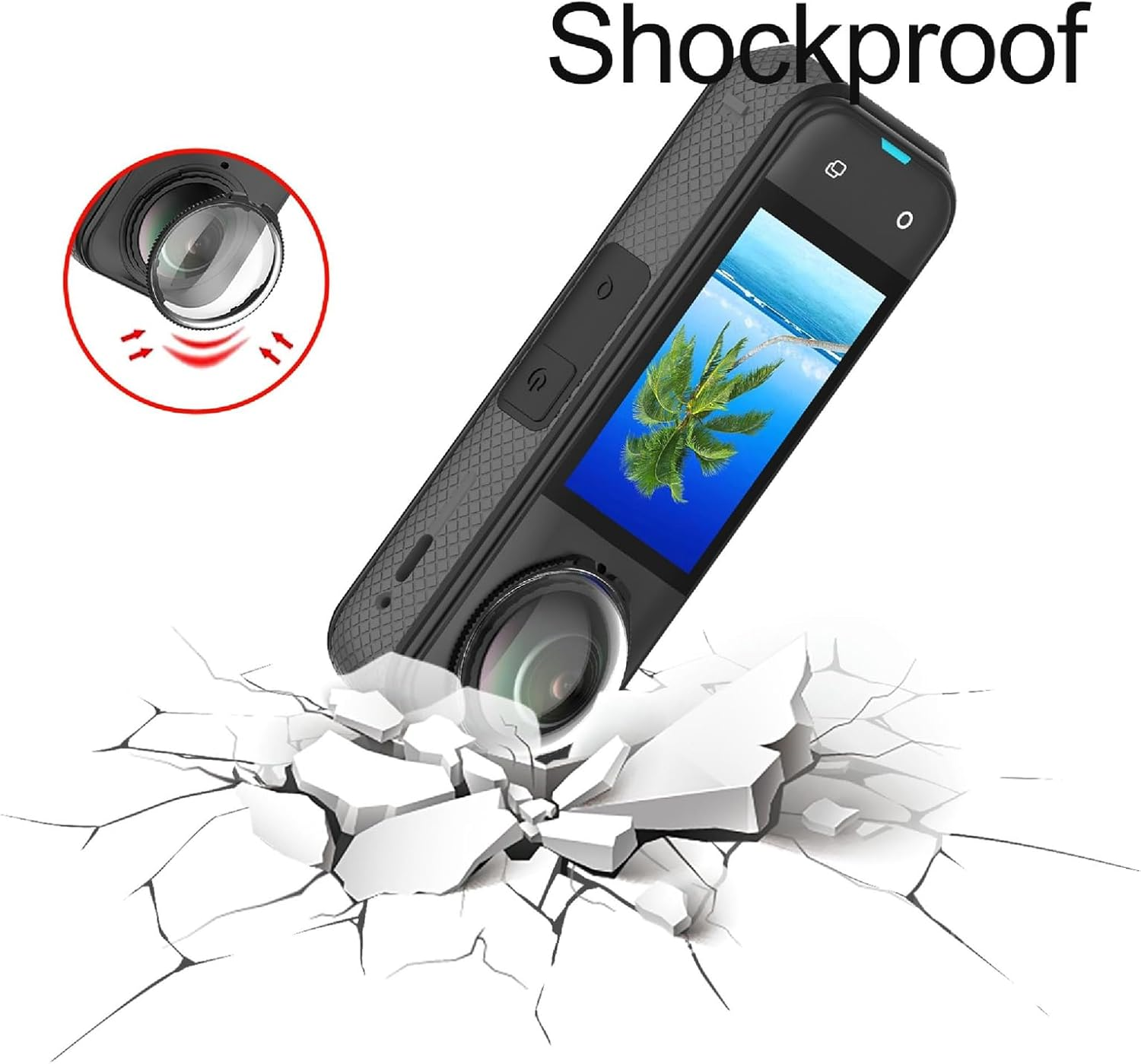 GIOPUEY Pack of 2 Lens Protectors Compatible with Insta360 X5, Premium HD Glass Camera Protection Lens Cap Lens Guards - Silver image number 3