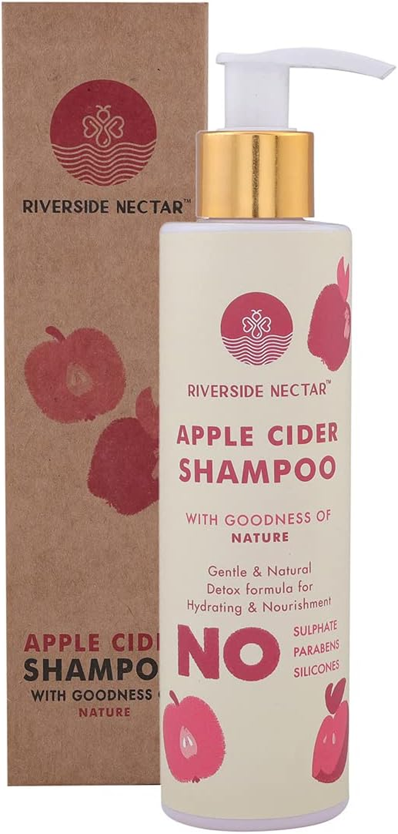 Riverside Nectar Combo of 4 Apple Cider Shampoo Lemon Peppermint Body Wash Shea Butter Keratin Conditioner and Charcoal Glycerin Face Wash for Sweat and Control Skin and anti Dandruff Hair Perfect image number 5