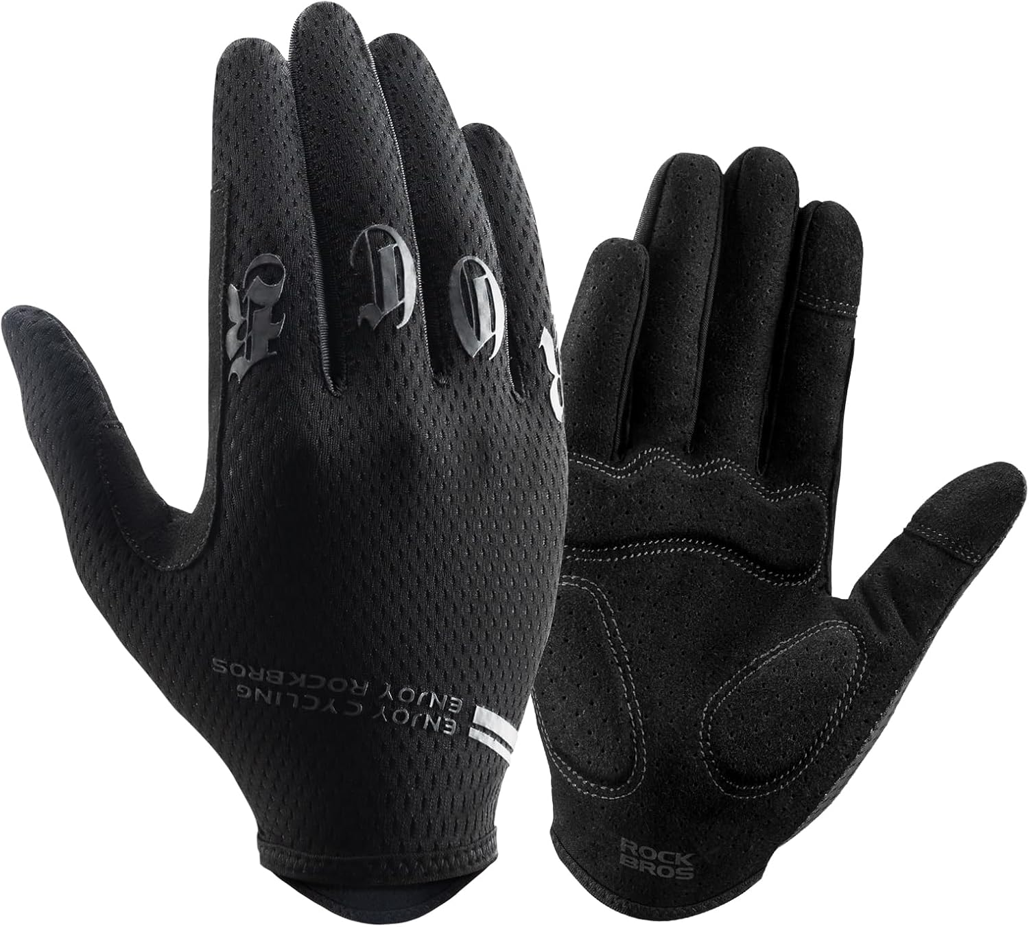 ROCKBROS Cycling Gloves for Men Breathable Bike Gloves for Men Cycling Touchscreen Mountain Bike Gloves for Men