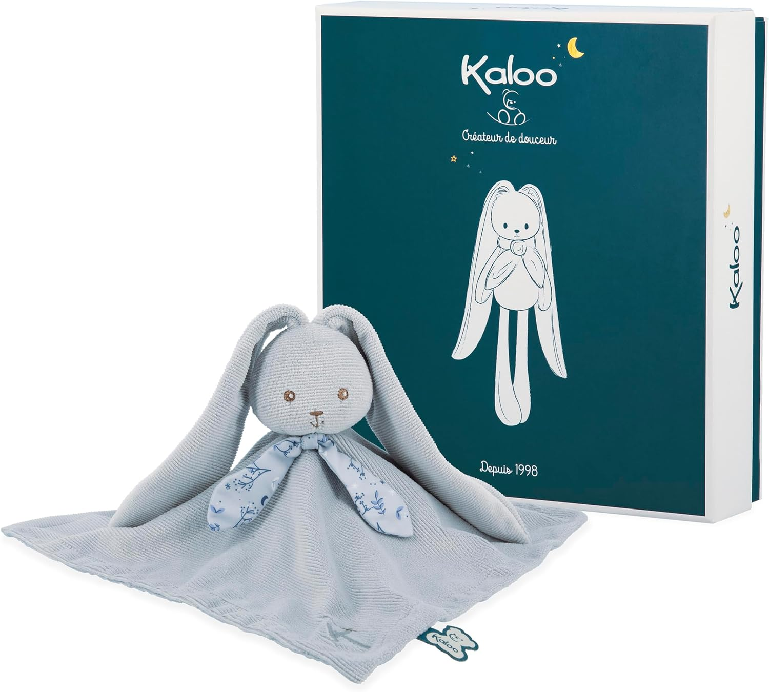 Kaloo - Lapinoo - Plush Rabbit - First Comforter - Cream - 30 X 30 Cm - Super Soft Material Mix Cotton & Cord - Gift Box - from Birth, K972206