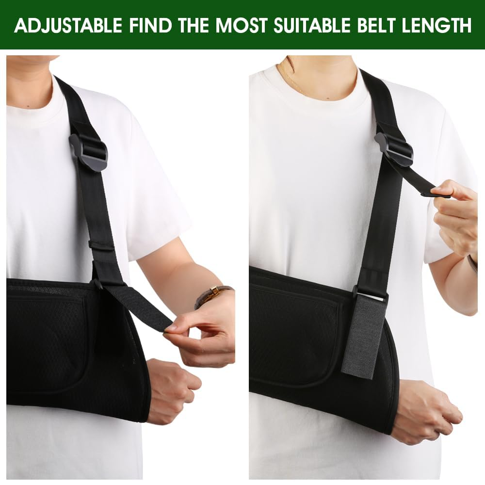 Arm Sling - Shoulder Retainer Arm Elbow Wrist, Adjustable Shoulder Rotator Sleeve Support Bracket for Men and Women, Breathable Rotator Cuff Shoulder Pad, Left Arm and Right Arm image number 5