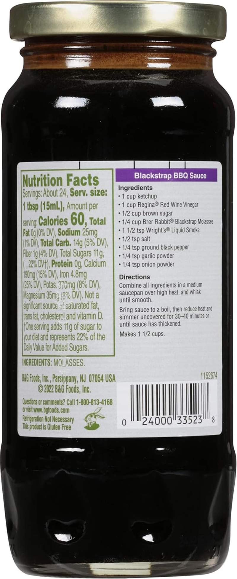 Brer Rabbit Unsulphured Molasses, Blackstrap, 12 Ounce image number 3