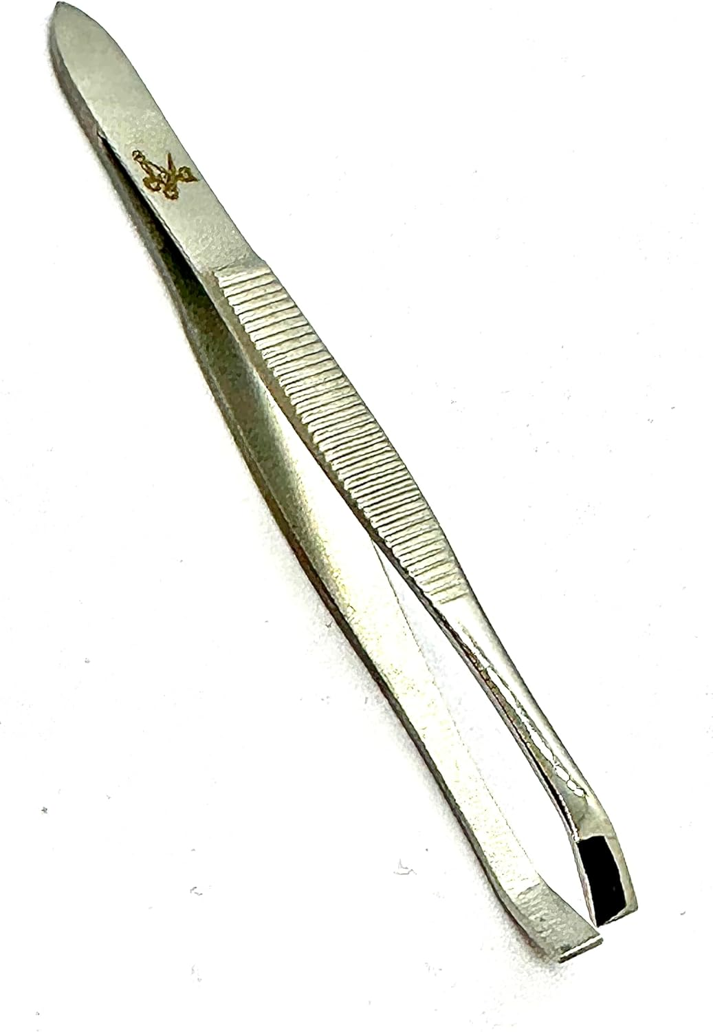 Precision Tweezers 8Cm - Crab Tips for Better Grip - Gold Plated Stainless Steel - Ergonomic Design for Face and Eyebrow Hair Removal - Professional and Durable image number 1