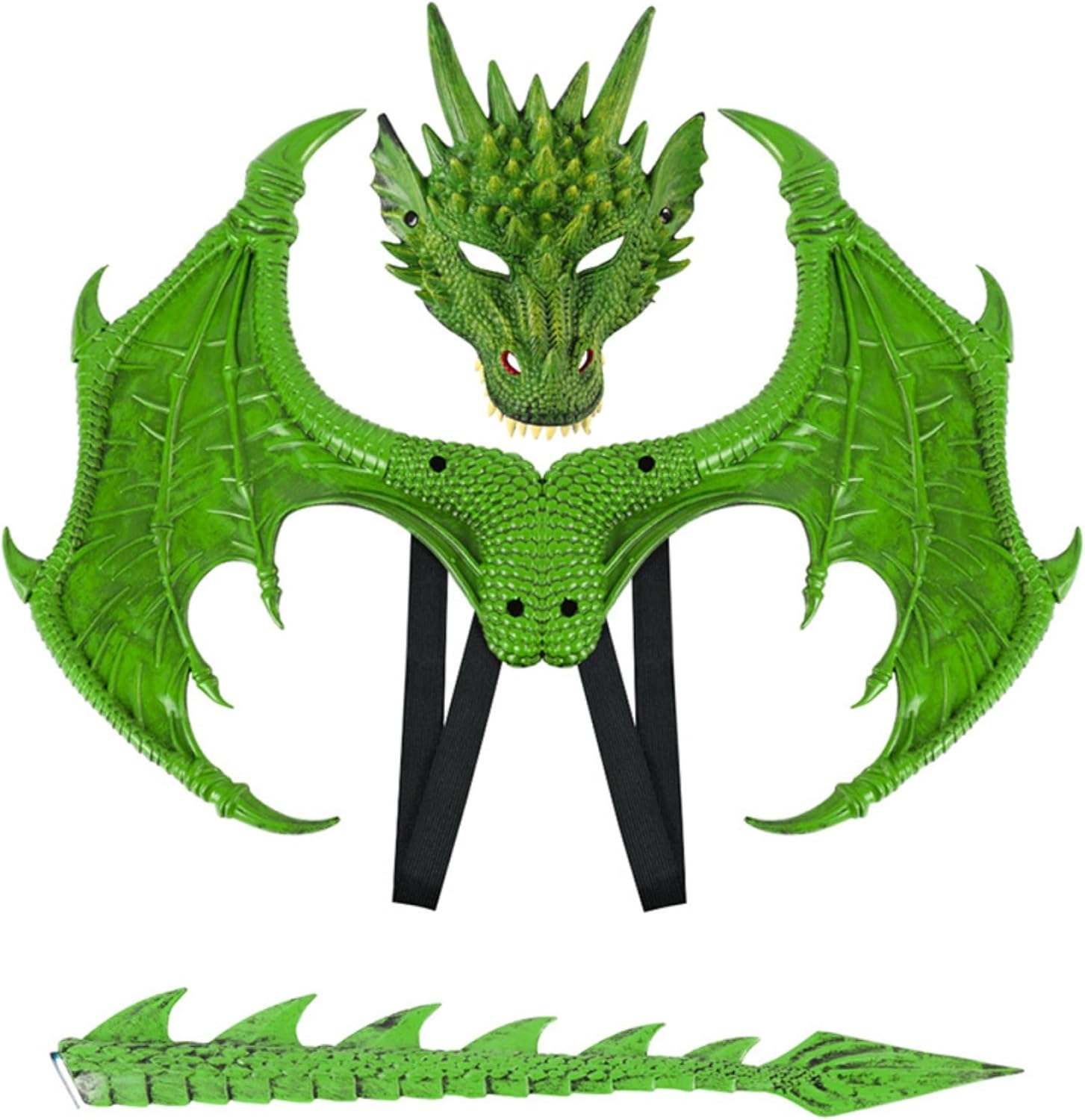 Costume Bay Dragon Wing Set with Mask and Tail, Waterproof and Foldable, Soft Non-Toxic Material, Perfect for Dragon or Vampire Cosplay, Halloween, and Costume Parties