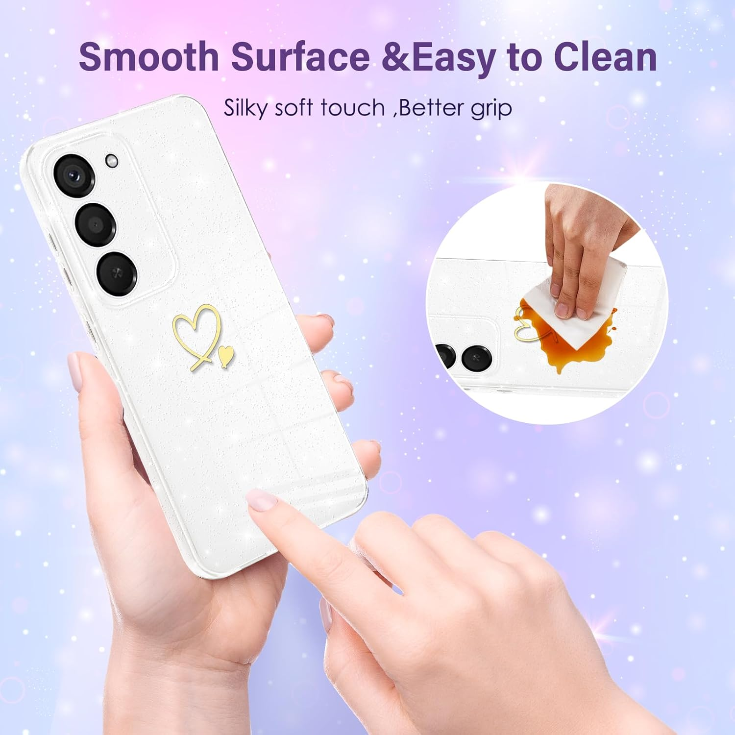 Case for Xiaomi Redmi 15 4G / 5G (EU Version) Glitter Love Silicone Soft TPU Protective Case Shockproof Protection Bumper Case Ultra Thin Scratch-Resistant Mobile Phone Case for Redmi 15 5G/4G image number 2