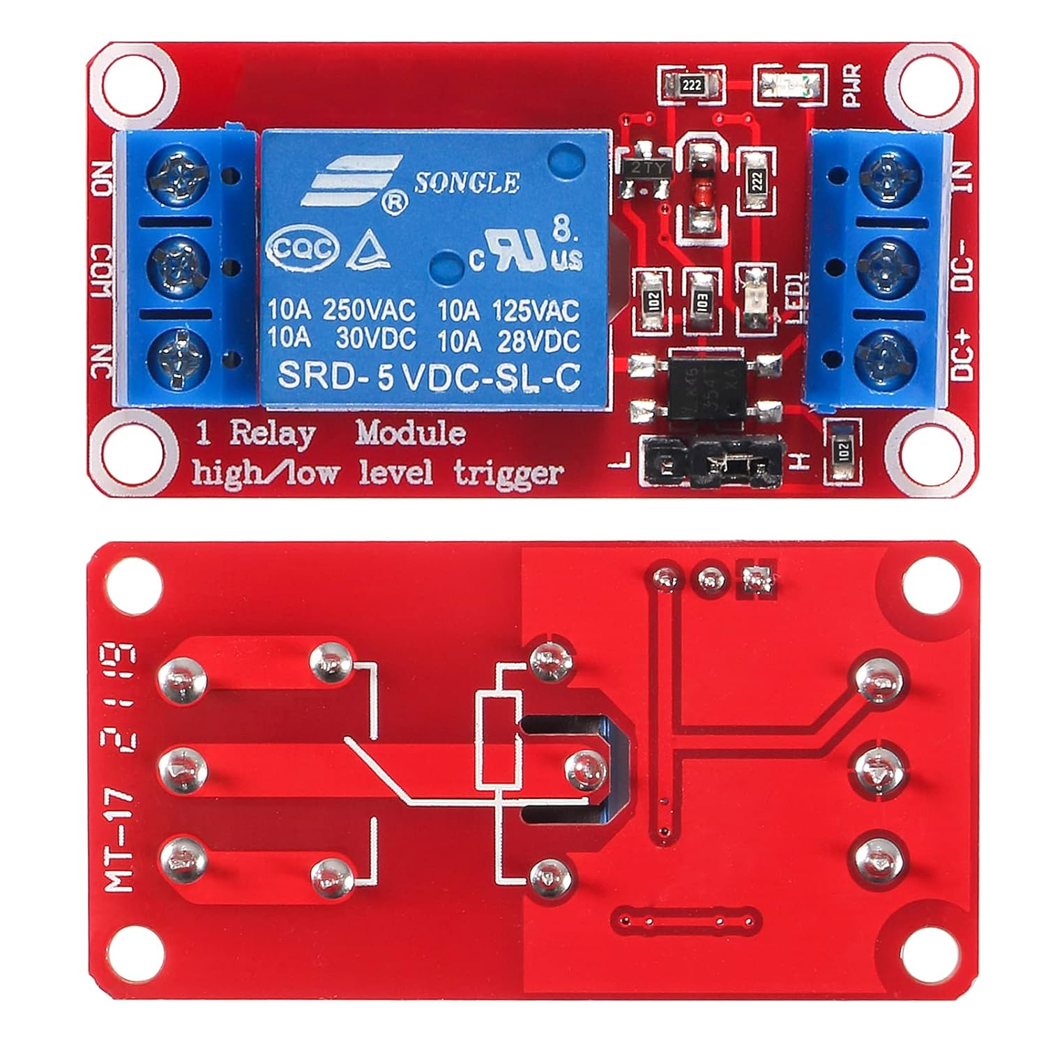 DIANN 10Pcs DC 5V Relay Module 1 Channel Relay Board with Optocoupler Support High/Low Level Trigger image number 2