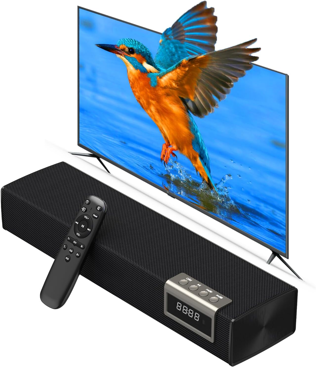 Sound Bar for Smart TV, 50W Bluetooth Soundbar with Optical/Aux/Hd 3D Input, Surround Sound System, Home Theatre Speaker image number 1