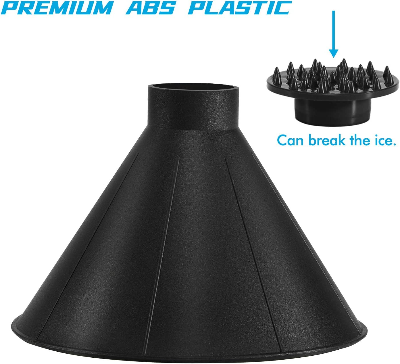 Magical Ice Scrapers for Car Windshield - 4 Pack round Ice Scraper with Funnel, Professional Snow Removal Shovel Tool, 4 Color image number 5