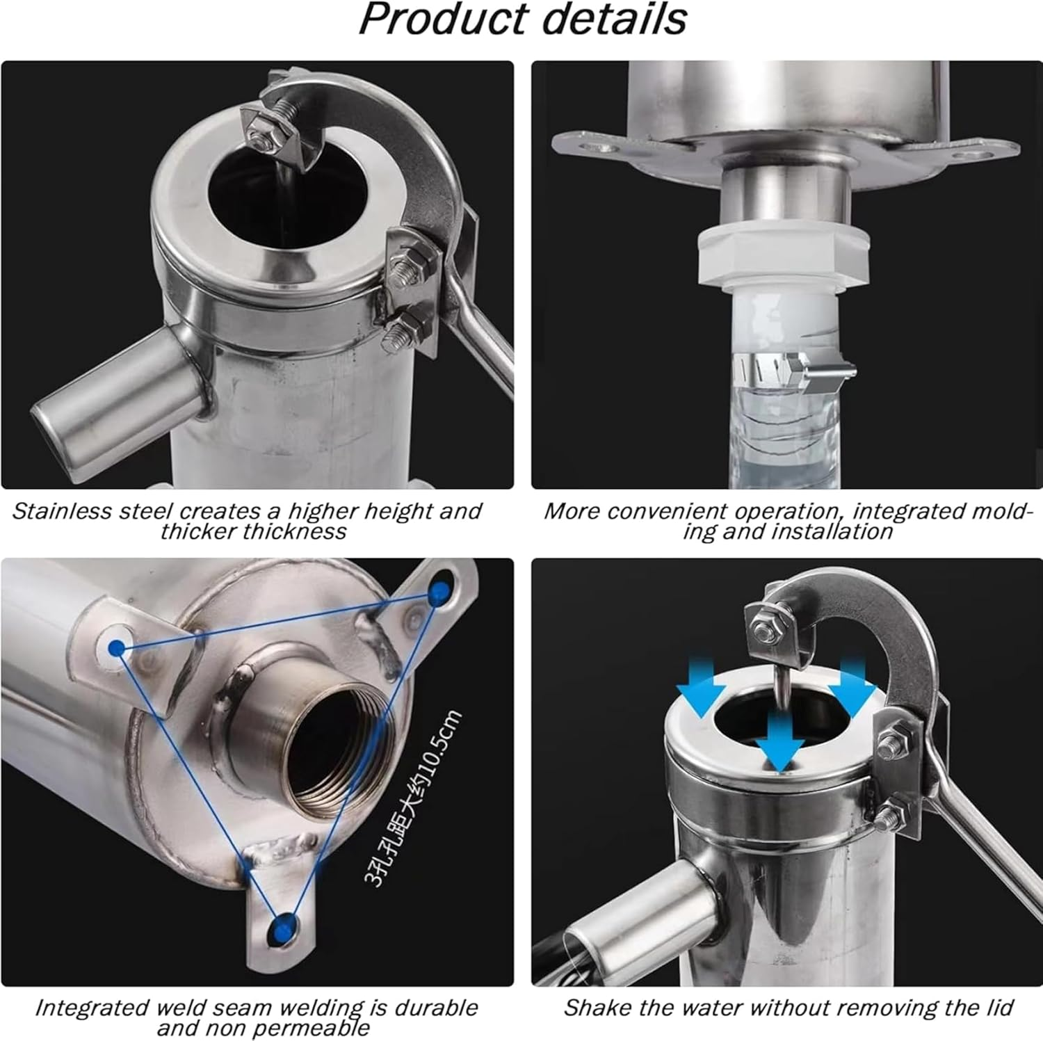Stainless Steel Manual Well Pump Kit - 30M Deep Water Suction Hand Pump for Groundwater, Home, Garden & Farm Use (No Electricity Needed) image number 1