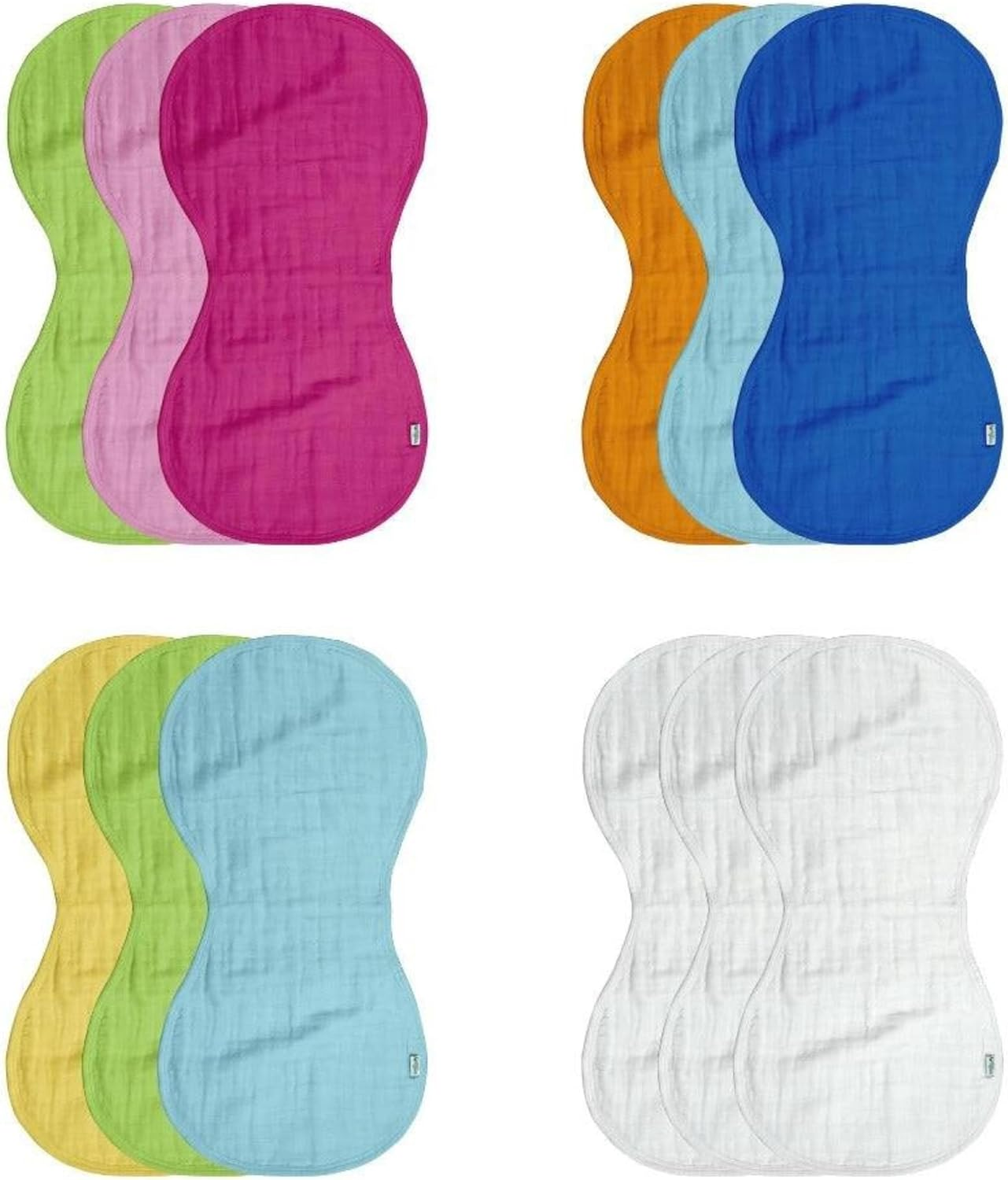 Green Sprouts Muslin Burp Cloths 3 Pieces (Assorted) image number 6