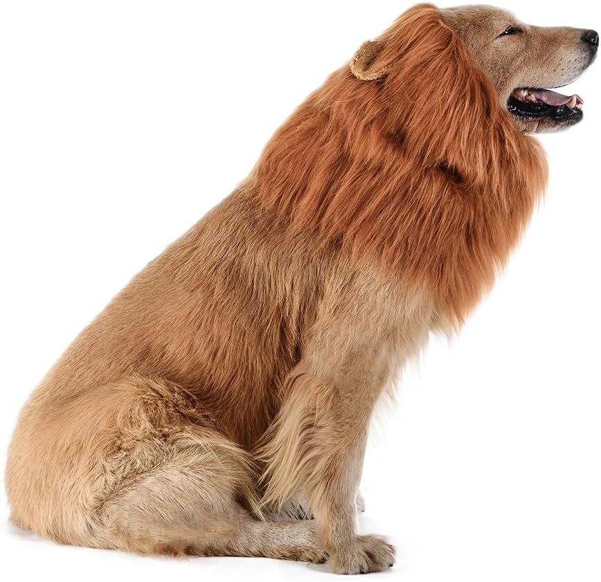 TOMSENN Realistic & Funny Lion Mane for Dogs - Complementary Lion Mane for Dog Costumes for Medium to Large Sized Dogs image number 2
