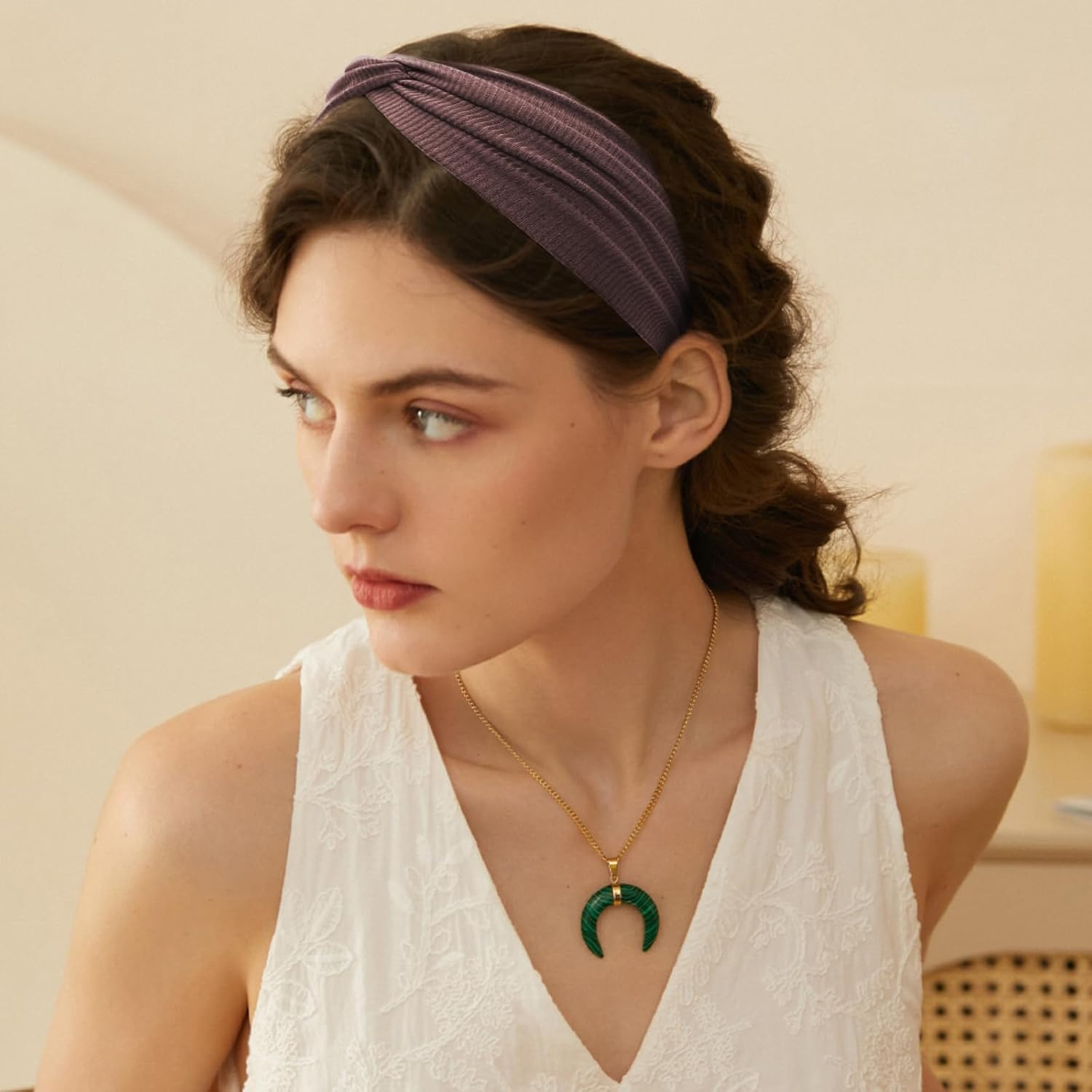 Nayyana 6 Pieces Headbands for Women Non-Slip Short Hair Running Sports Yoga Workout Elastic Hair Bands for Women Turban Hair Twist Hair Wrap for Girls image number 2