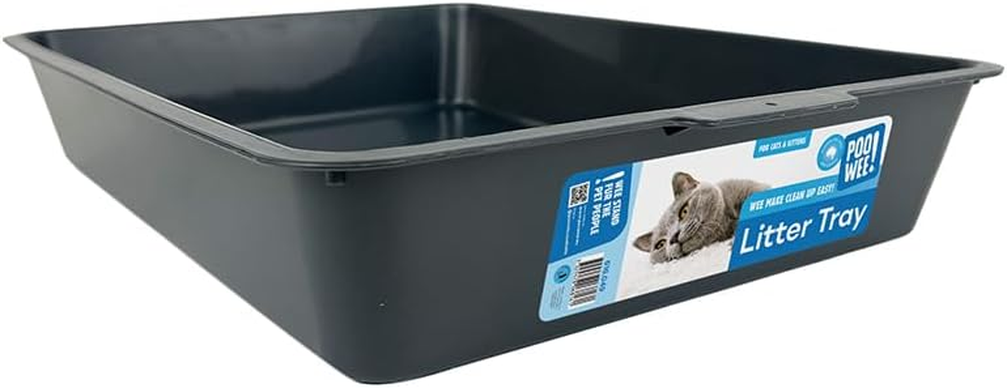 POOWEE! Plain Cat Litter Pan Large, 42X31X8Cm, Random Colour &ndash; Low-Sided Open Tray for Easy Access, Ideal for Kittens & Cats, Easy-Clean Plastic, Aussie Owned, Single Tray Included - Large (Pack Of 2), Colour Will Be Randomly Selected. image number 6