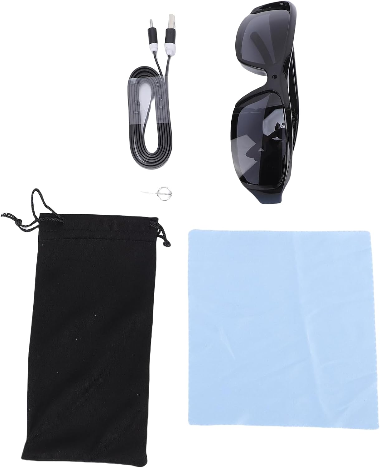 GOWENIC 1080P Camera Sunglasses, Sports Action Smart Glasses Cam with Wide Angle Lens, anti Shake for Cycling First Person Perspective image number 3