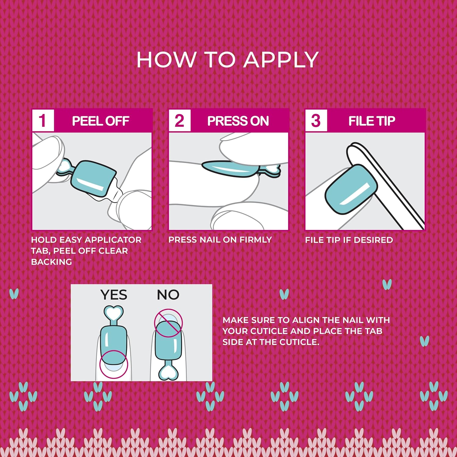 KISS Impress Mini Holiday Press on Nails for Kids, &lsquo;Snow Angel&rsquo;, Red, Child Size, Squoval Shaped, Mess-Free, Mom Approved, Non-Toxic, Breakaway Application Tabs, Nail File, 20 Fake Nails image number 6